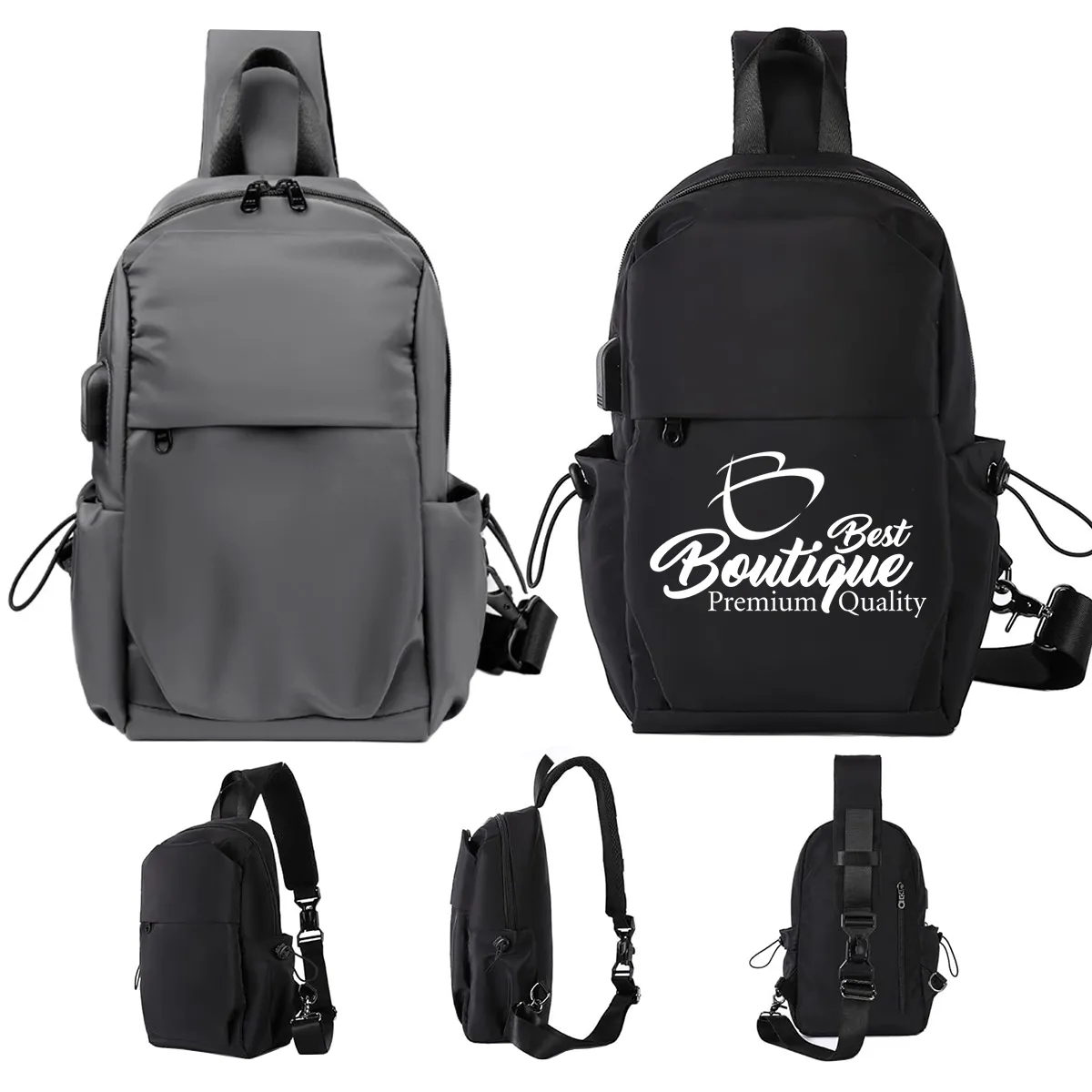 Small Lightweight Sling Crossbody Shoulder Bag With Usb Port 7