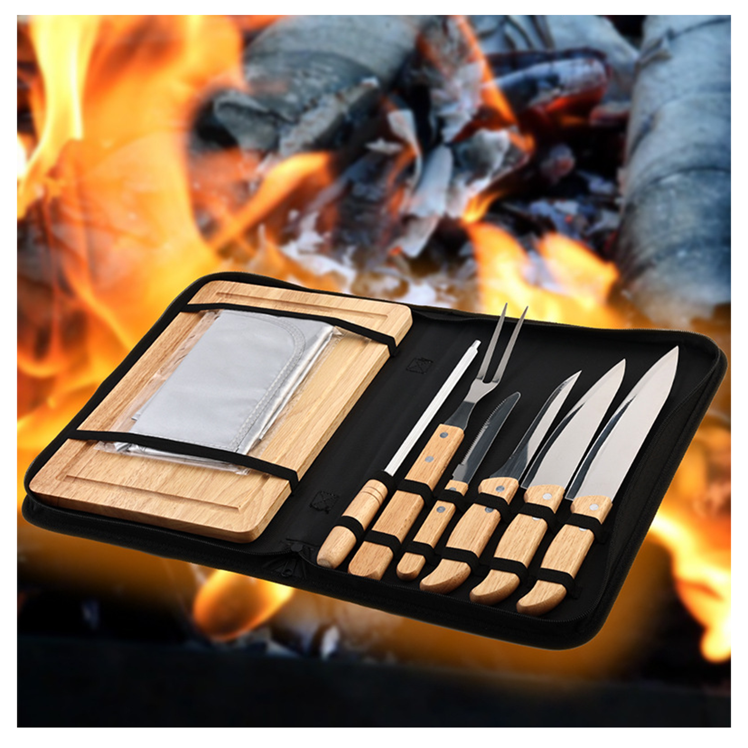 8Pcs Bbq Grill Tools Set 4