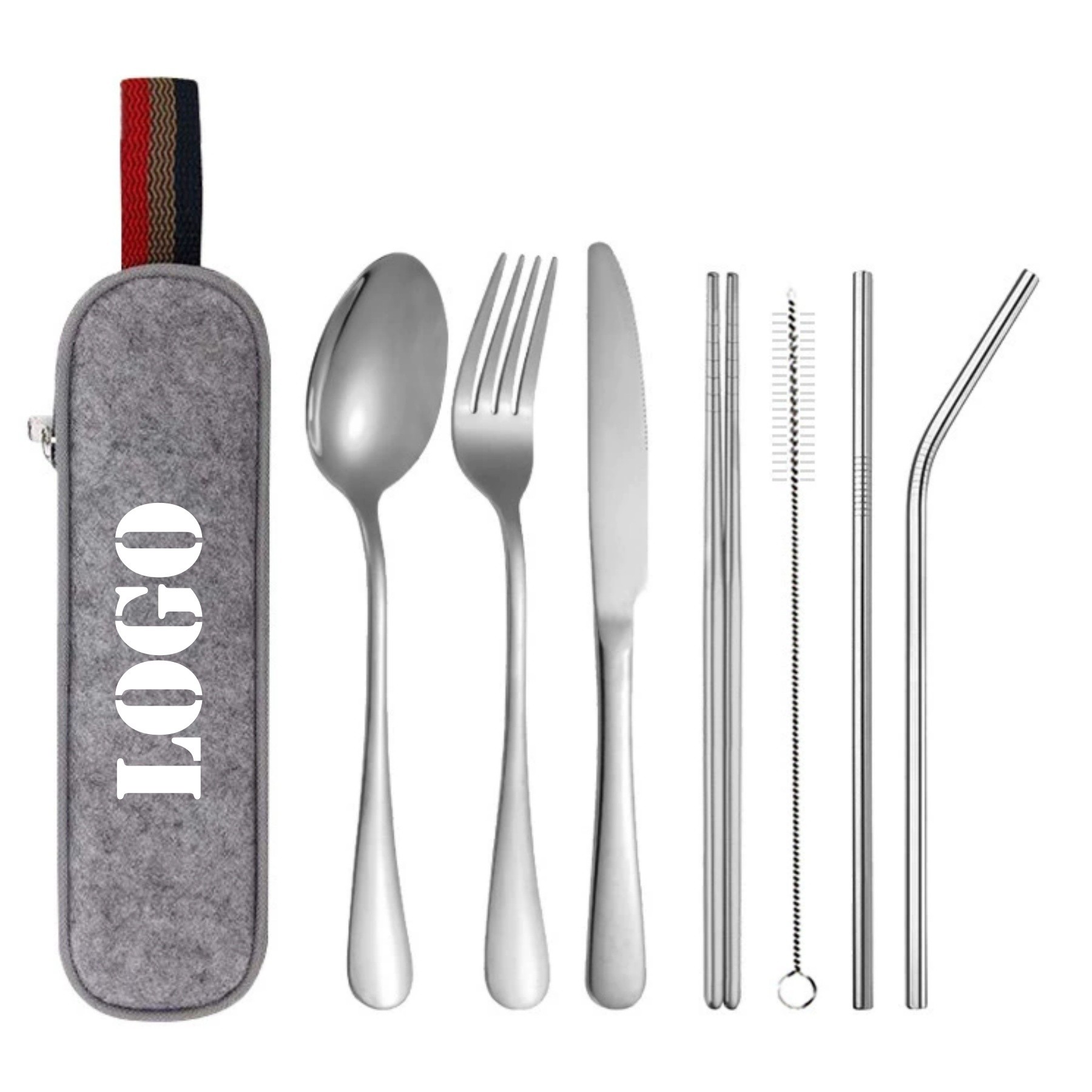 7 Piece Stainless Steel Picnic Camping Tableware Set 2