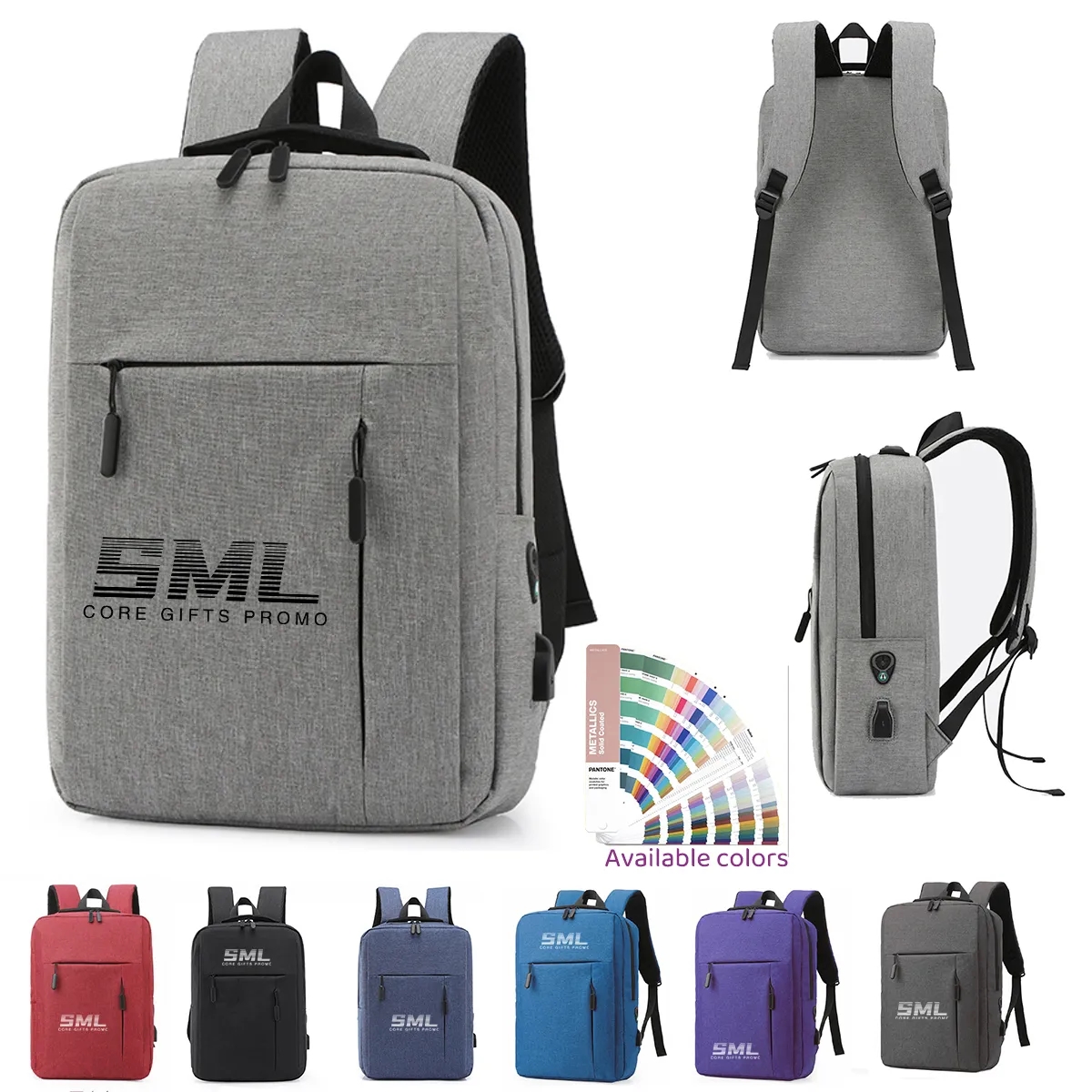 Travel Laptop Backpack w/ USB Charging Port 1