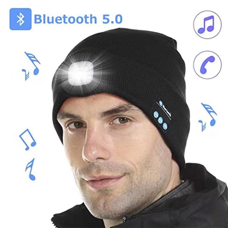 Wireless Bluetooth Beanie Hat With Light 2