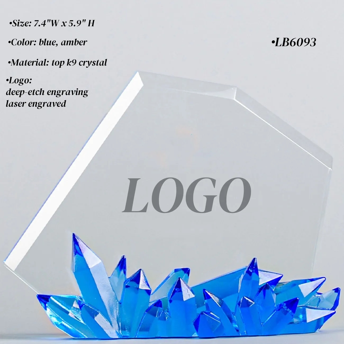 Appreciation Crystal Trophy Award Personalized 4