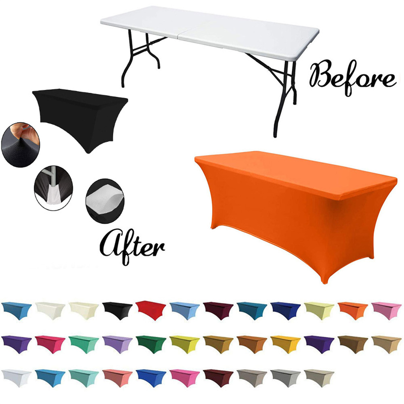 Premium 6' Stretch Table Cloth 3-Sided 2