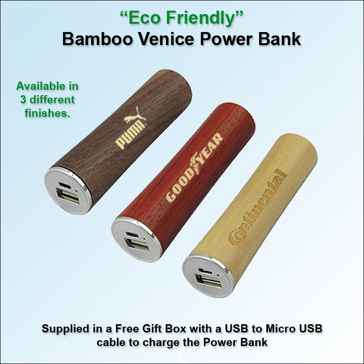 Bamboo Venice Power Bank 2600 mAh