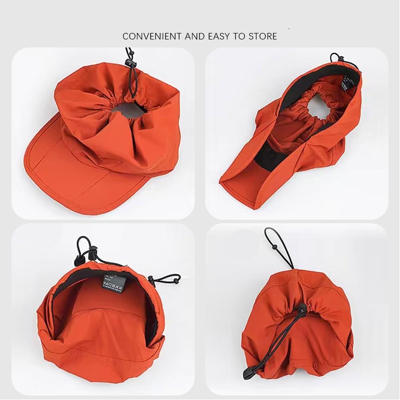 Sun Protection with Empty Top Foldable Drawstring Baseball Cap 3
