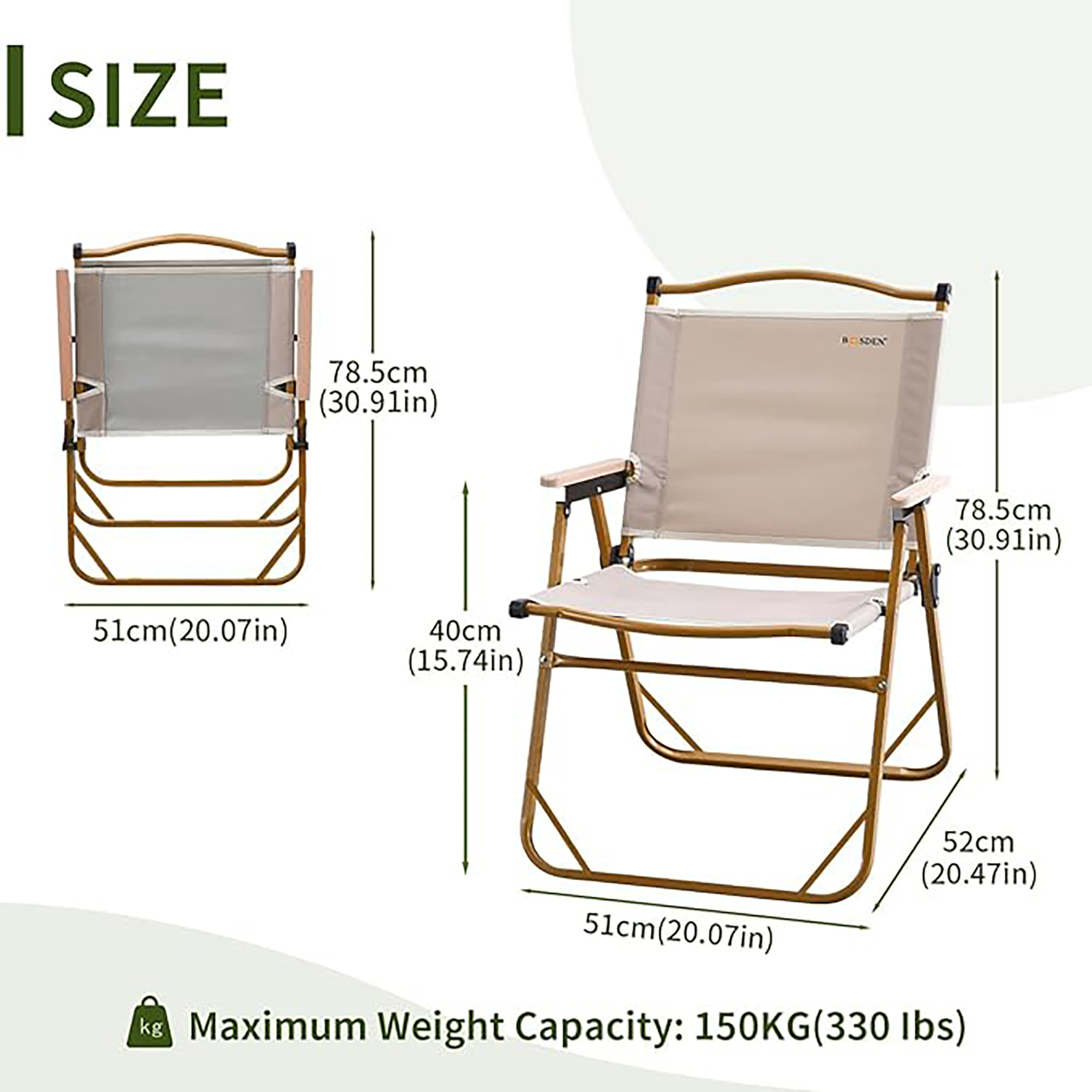 Portable Outdoor Wide Folding Camping Chair 3