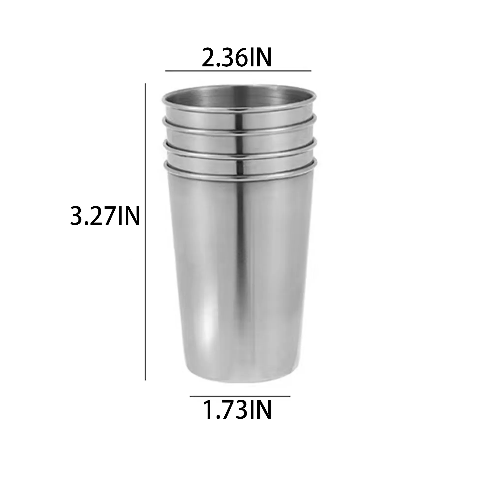 Stainless Steel Wine Glass Set 4 Pieces Can Be Customized 2