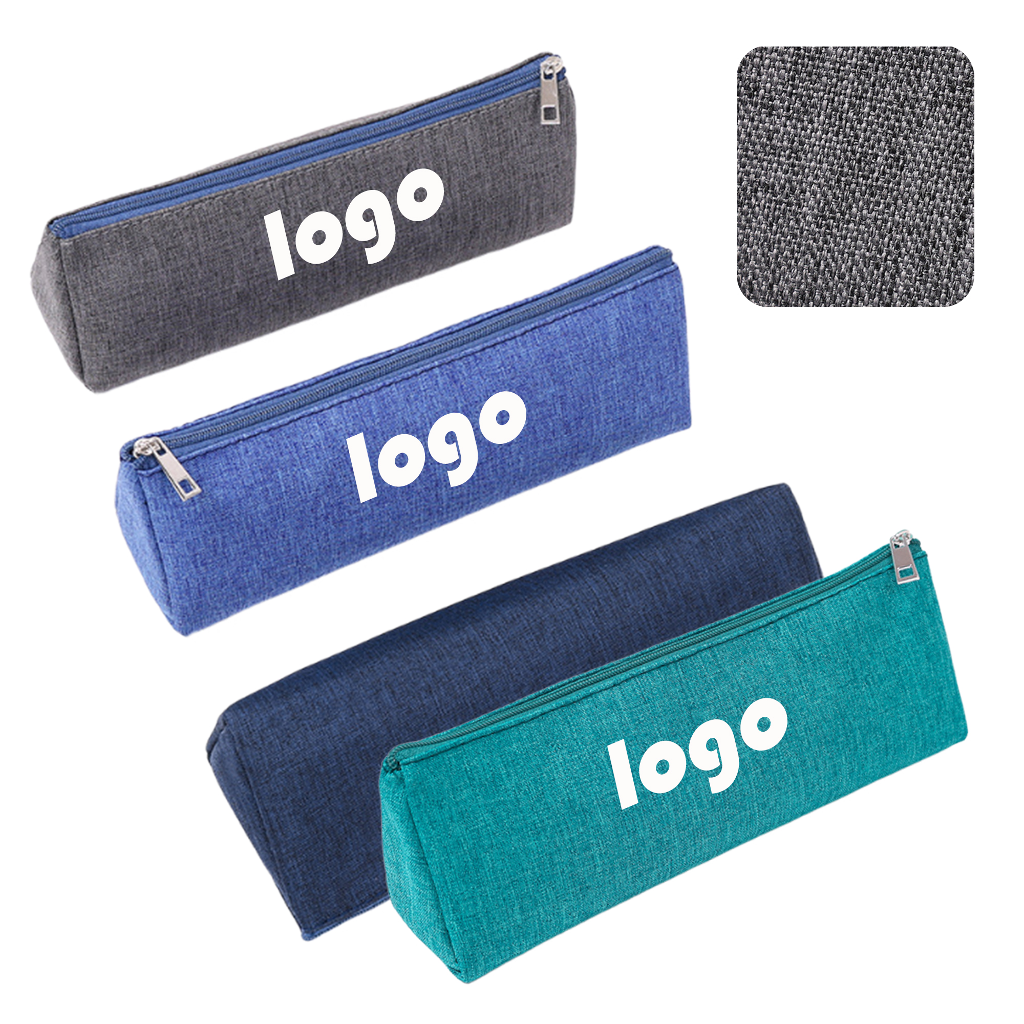 Custom Logo Triangle Pencil Pouch 2