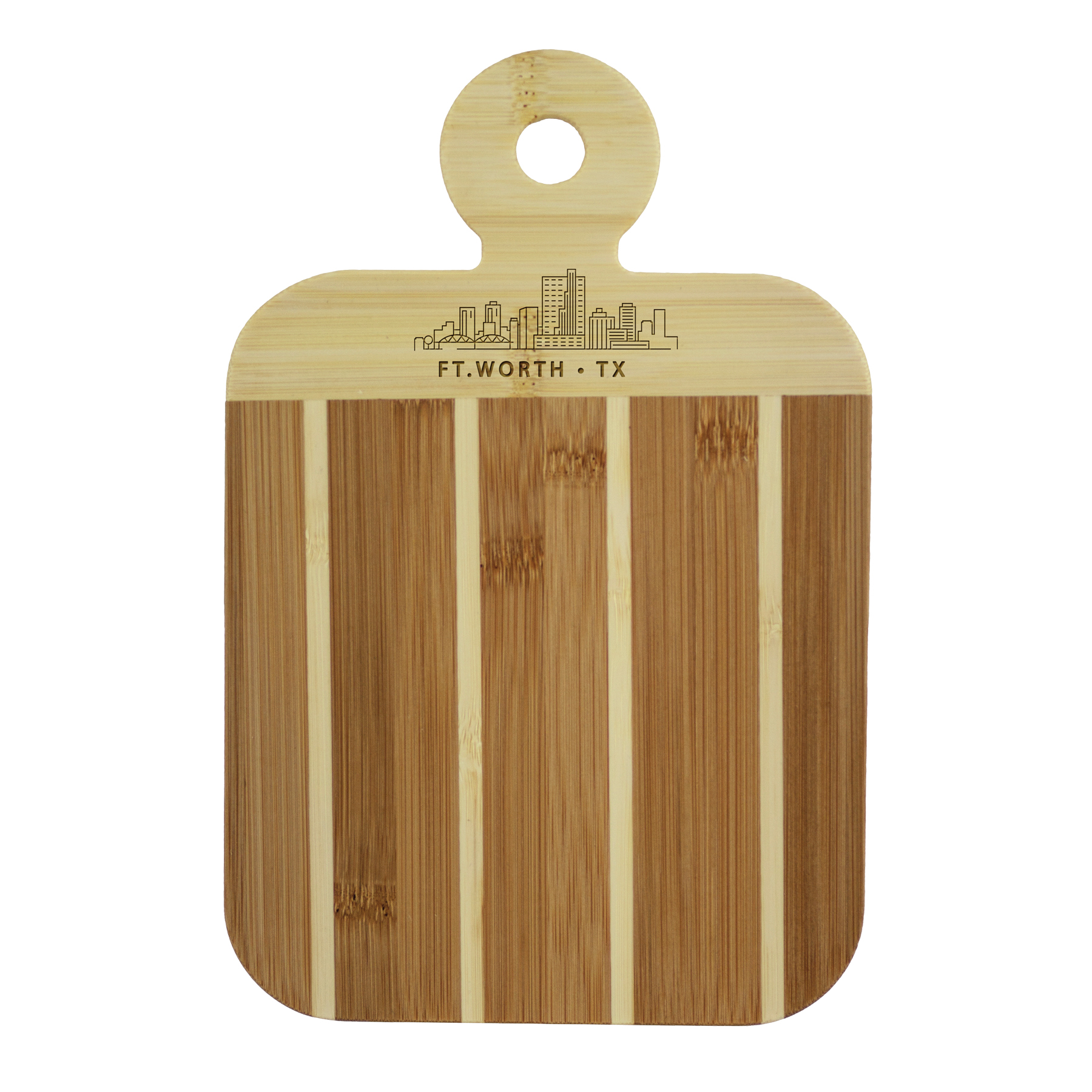 Striped Paddle City Skyline Board - Fort Worth 2