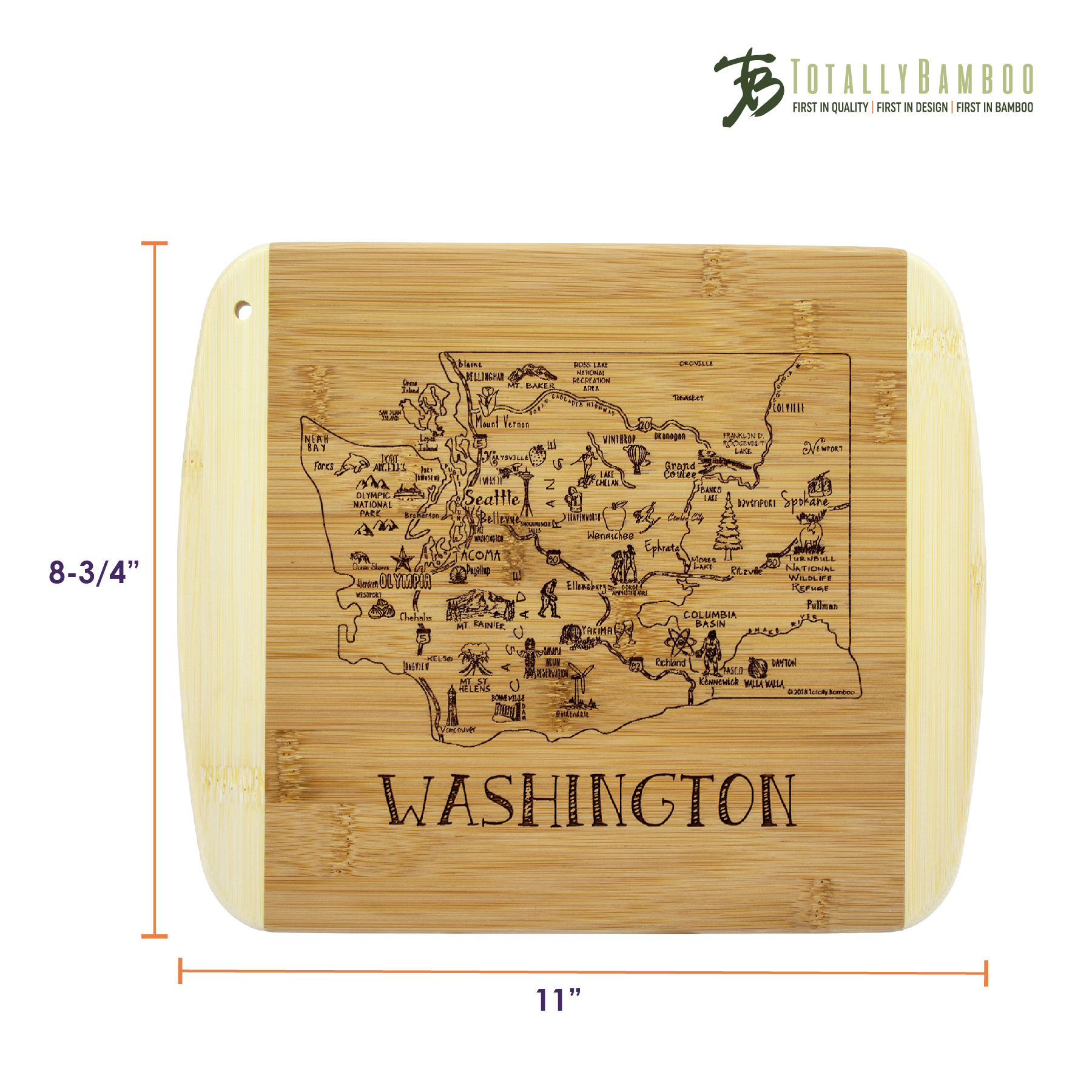 A Slice of Life Washington Cutting and Serving Board 3
