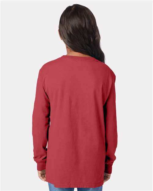 Youth Garment-Dyed Long Sleeve T-Shirt - GDH275 31