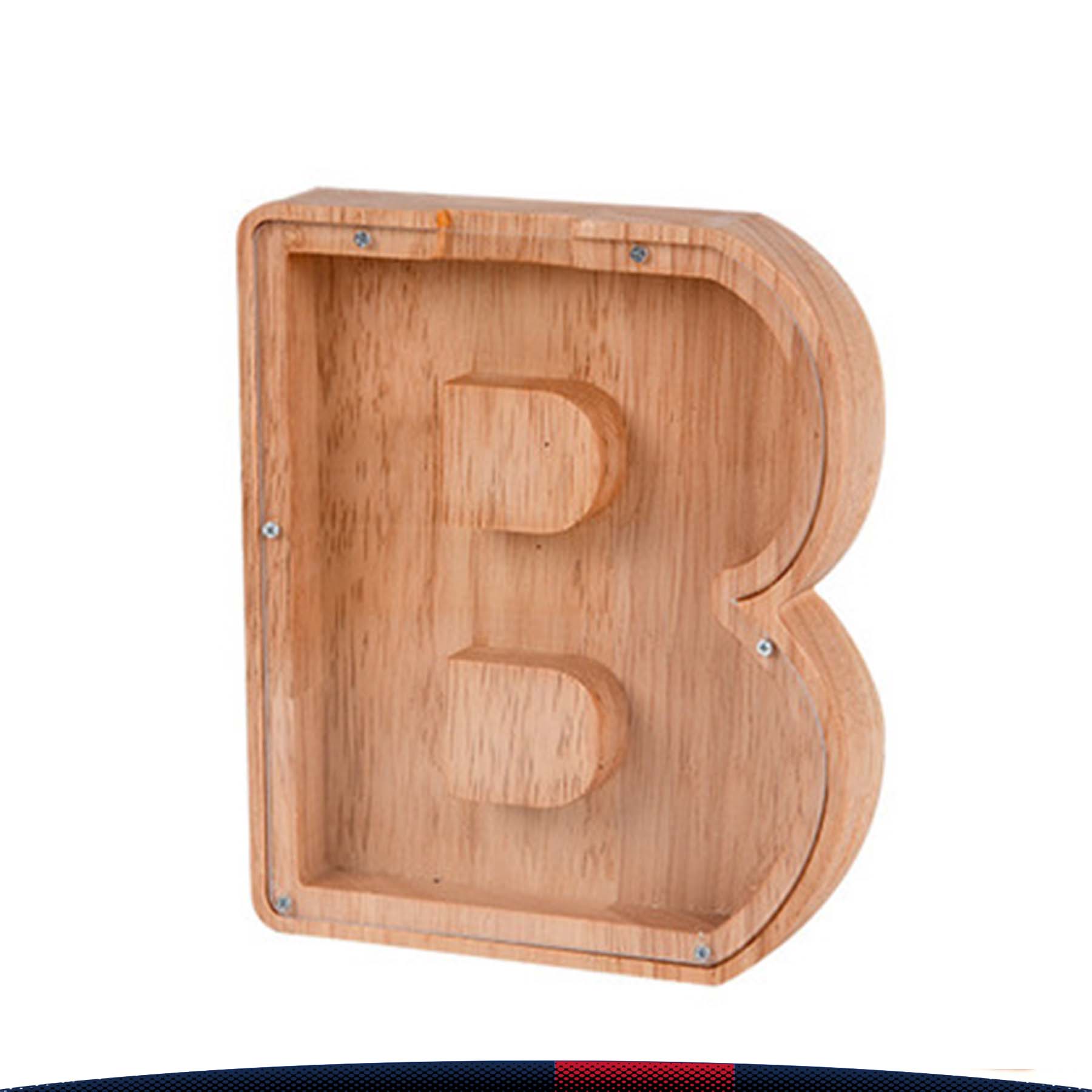 Wooden Letter Money Jar 24