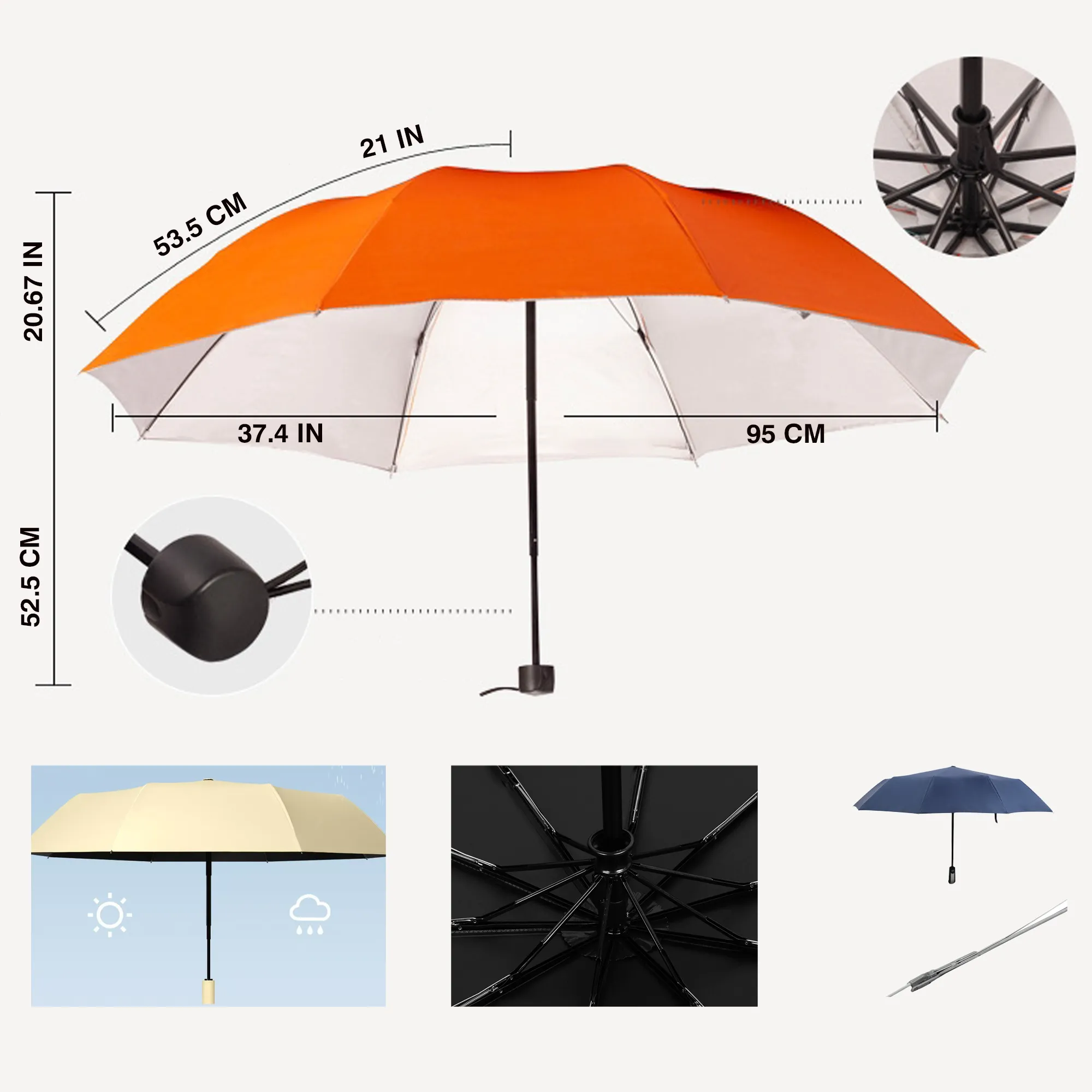 Advertising umbrella, three-fold silver-coated umbrella 2