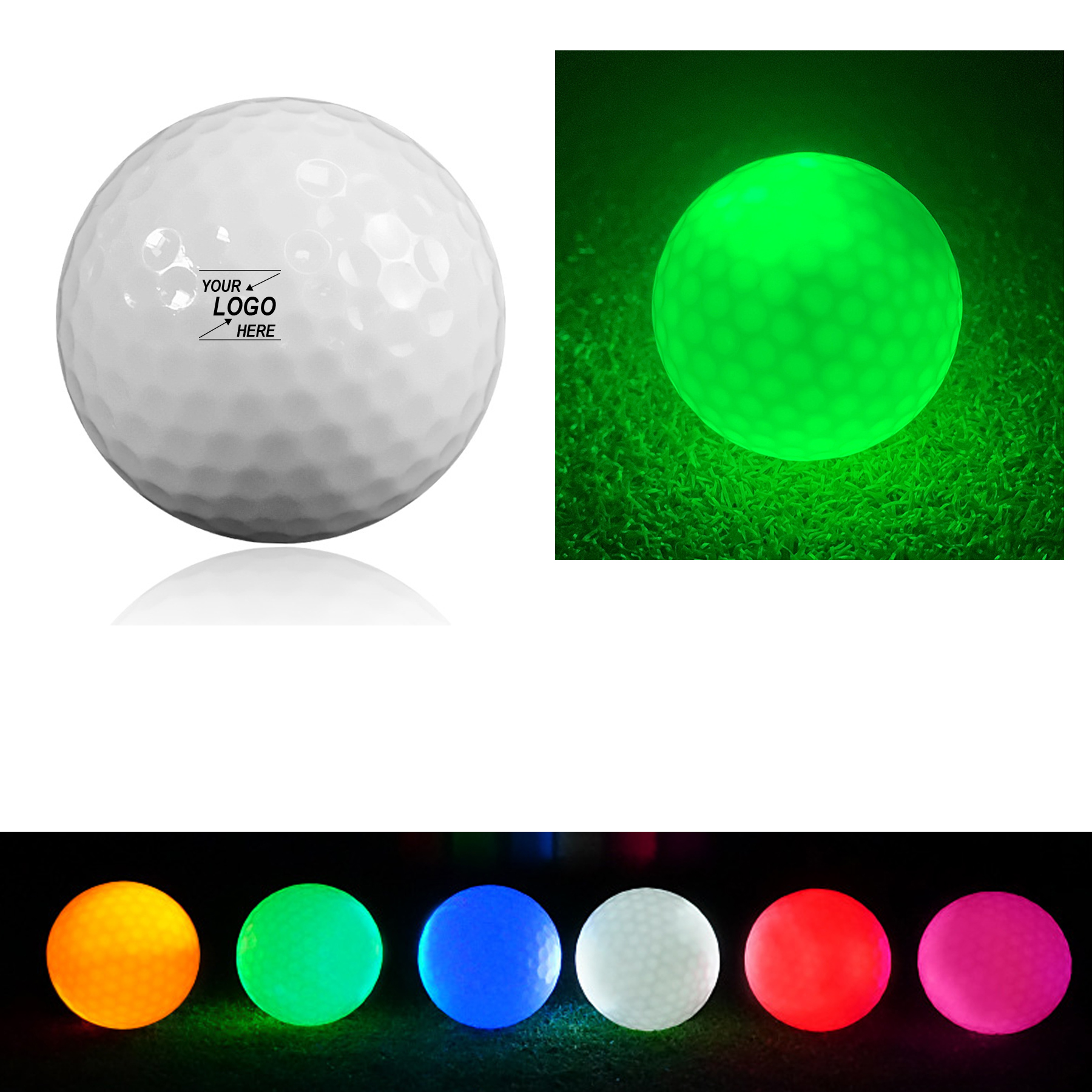 LED Glow in the Dark Golf Balls