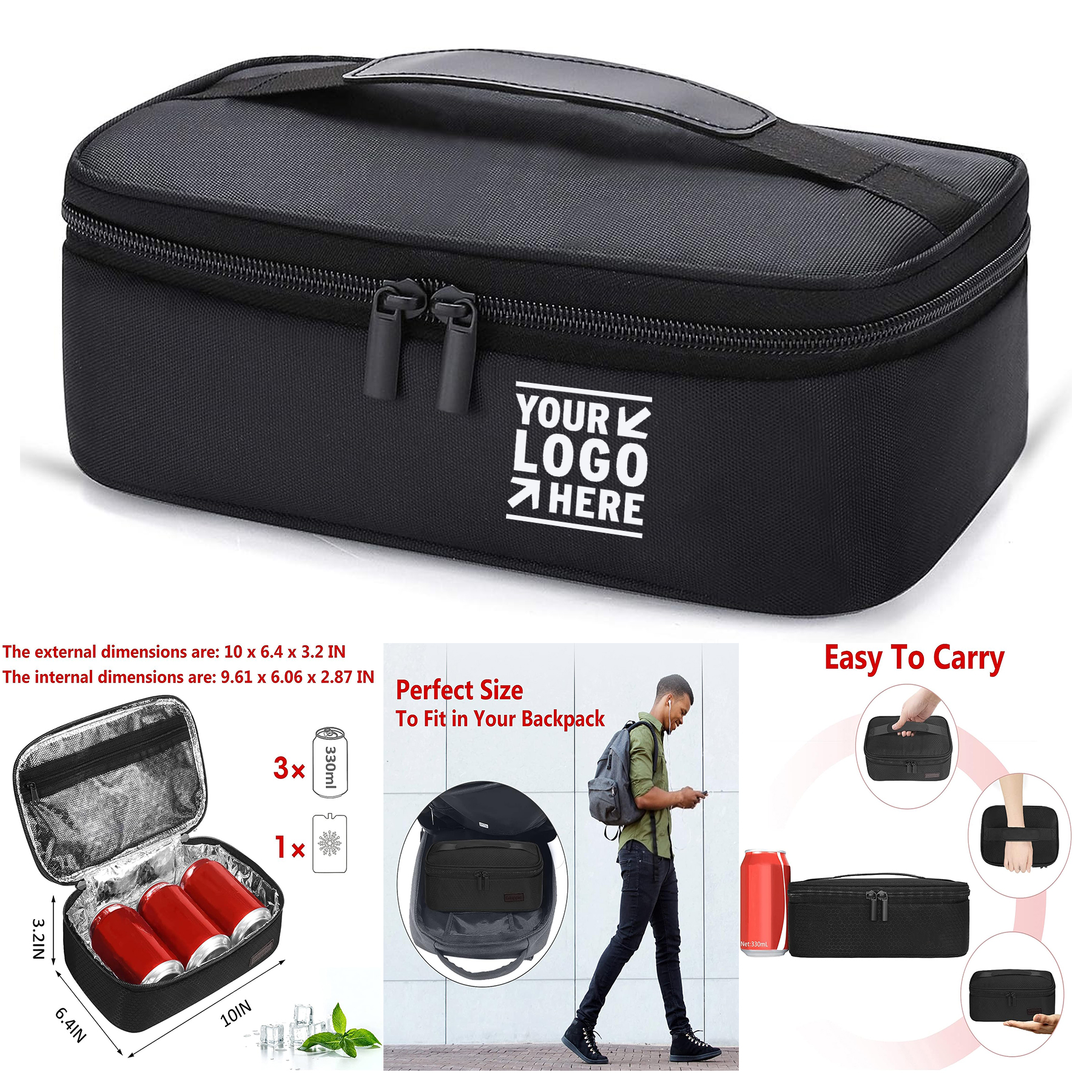  Men Women Portable Insulated Mini Small Lunchbox Reusable Snack Bag Thermal Lunch Box 2