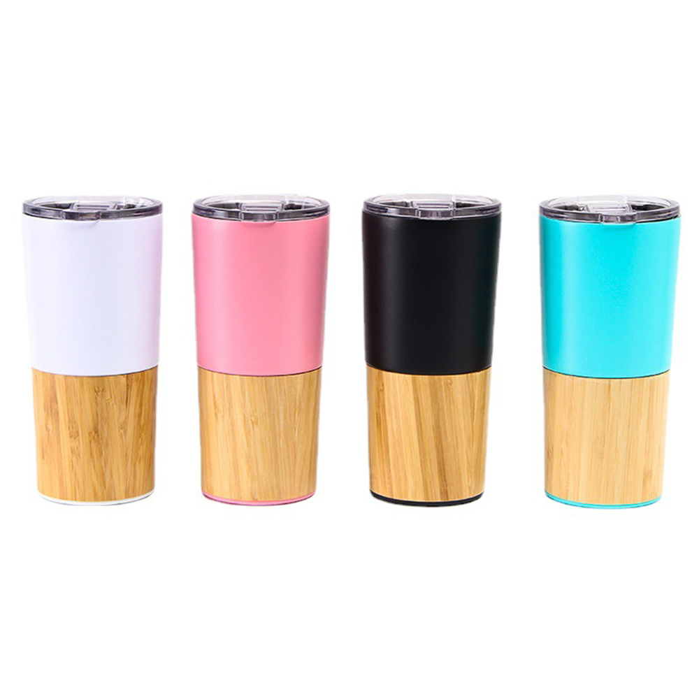 Stianless Steel Natural Bamboo Coffee Tumbler 3