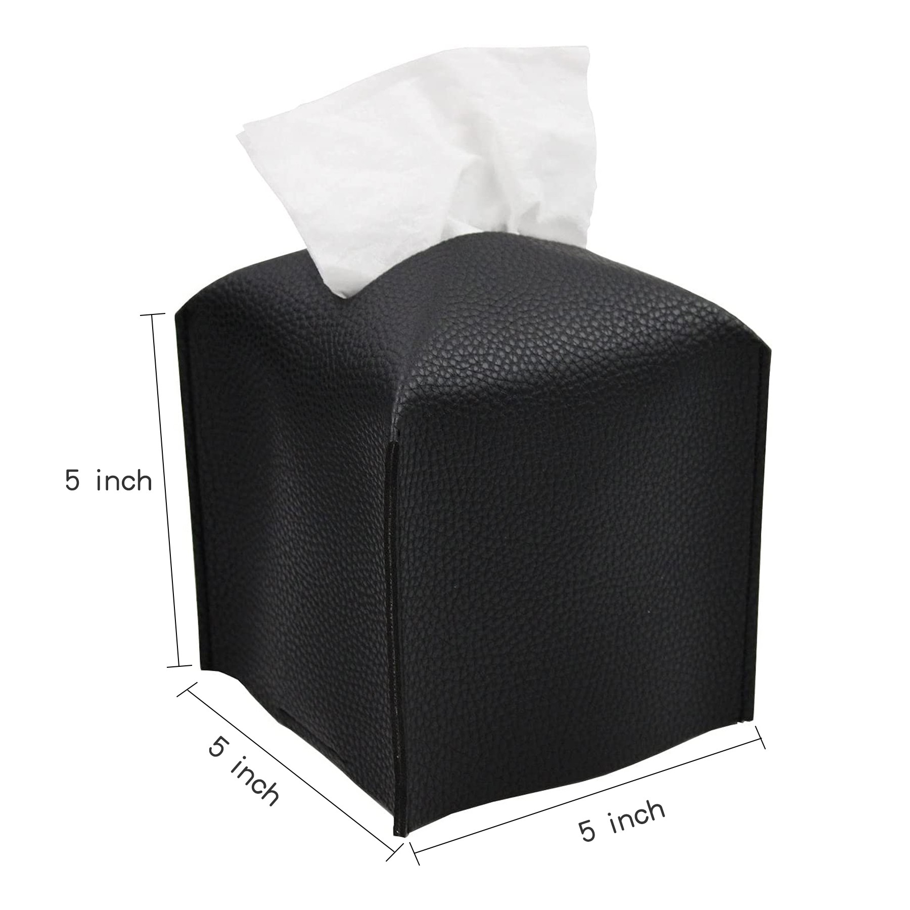 Square Decorative PU Leather Tissue Box 11