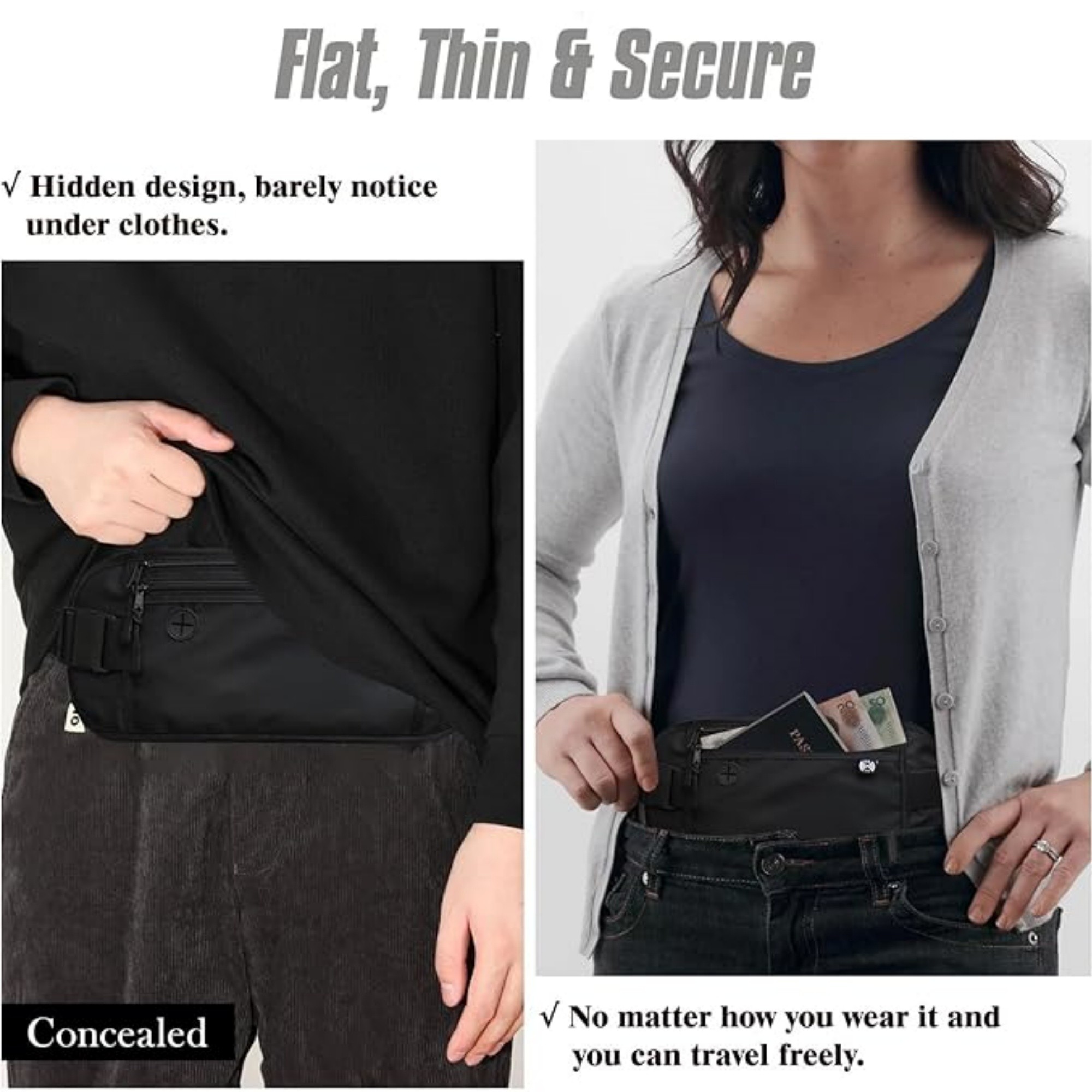 Slim Hidden Waist Wallet 2