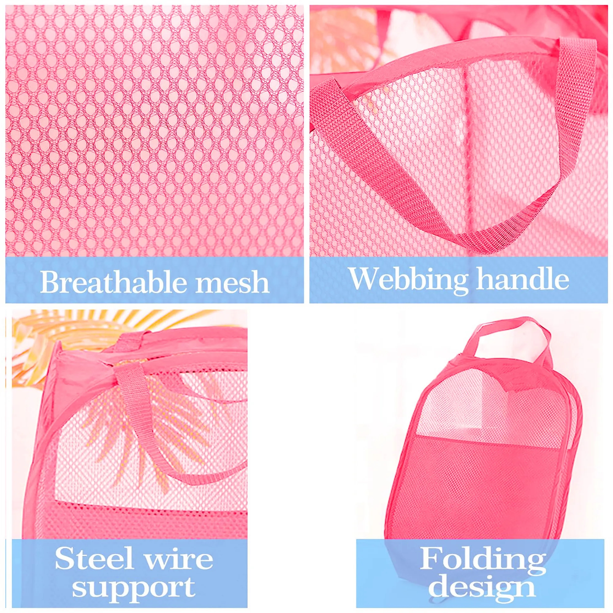 Folding Mesh Laundry Basket 7