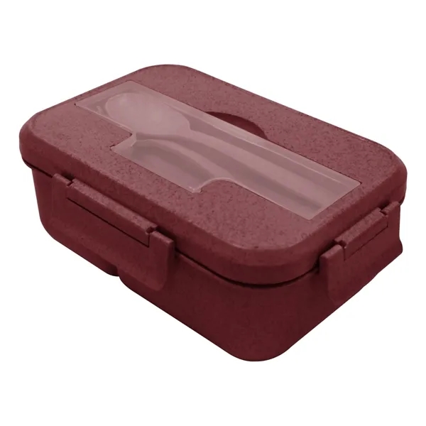 8.2 "x5.7" x2.7" Wheat straw eco-friendly Bento Box 5