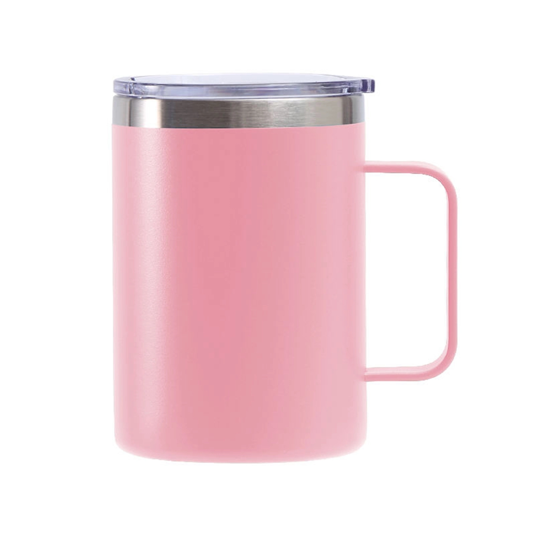 16 Oz. Vacuum Stainless Steel Coffee Mug with Handle & Lid 8