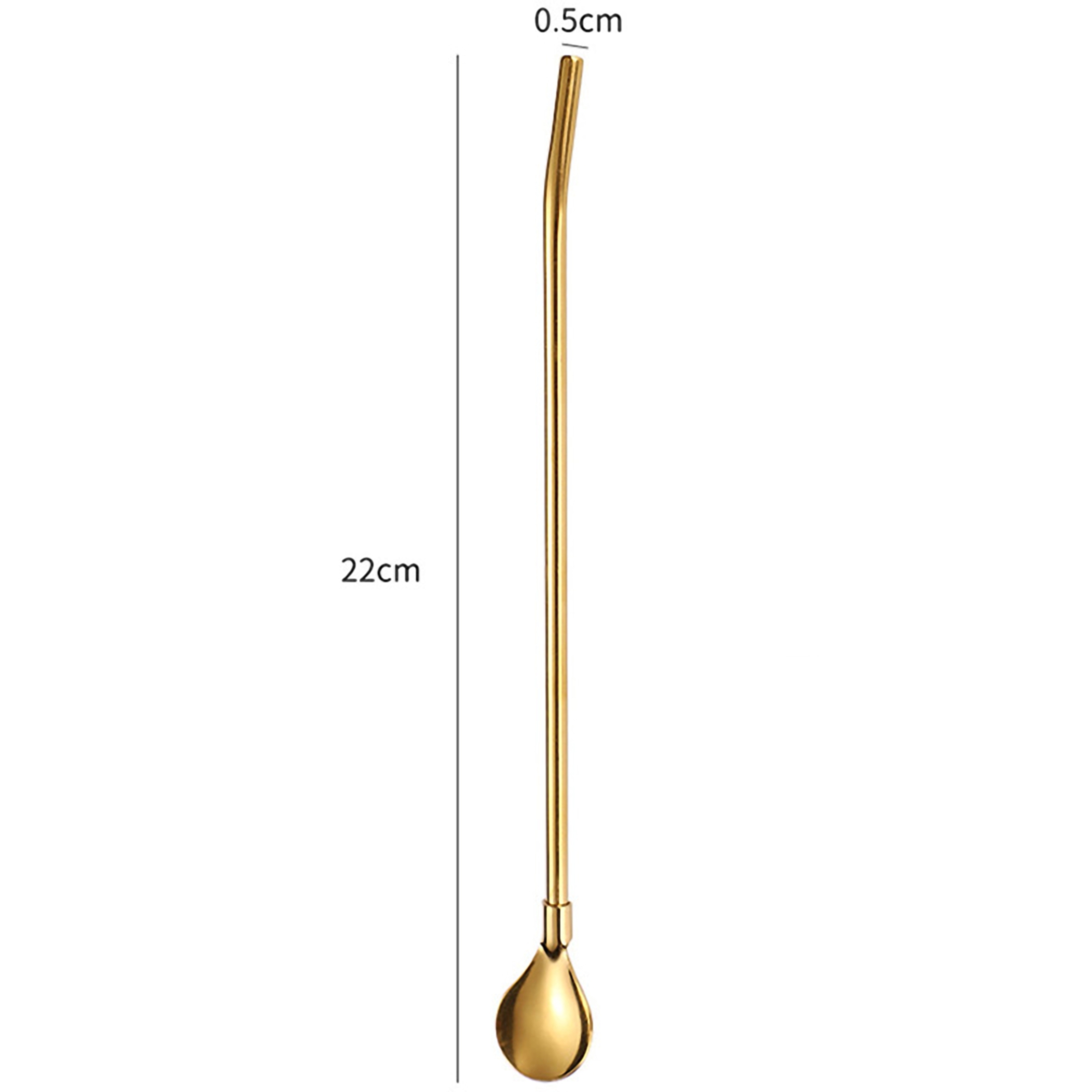 2-in-1 Reuseable Stainless Steel Straw and Spoon Set w/Cleaning Brush 3