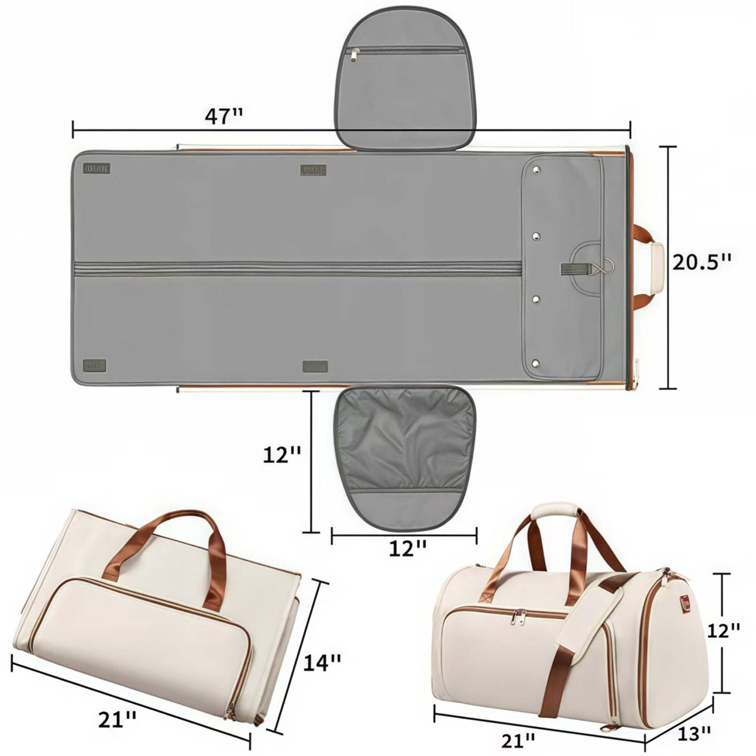 Convertible Suit Travel Bag – Wear-Resistant & 2-Way Carry 6
