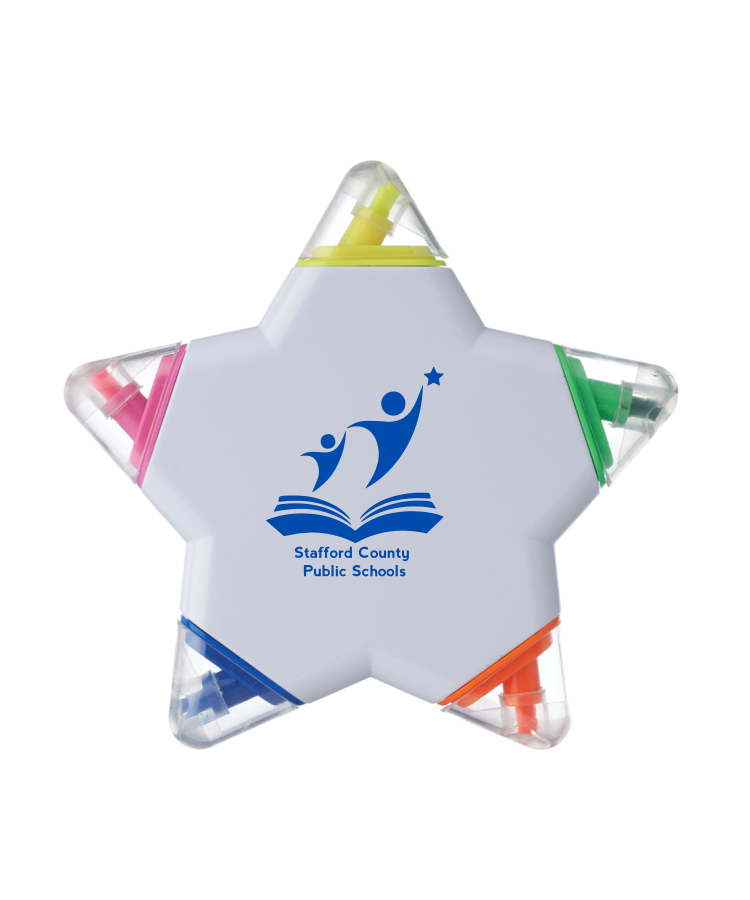 Multi-Color Star Highlighter - Star Highlighter - 5 Color 2