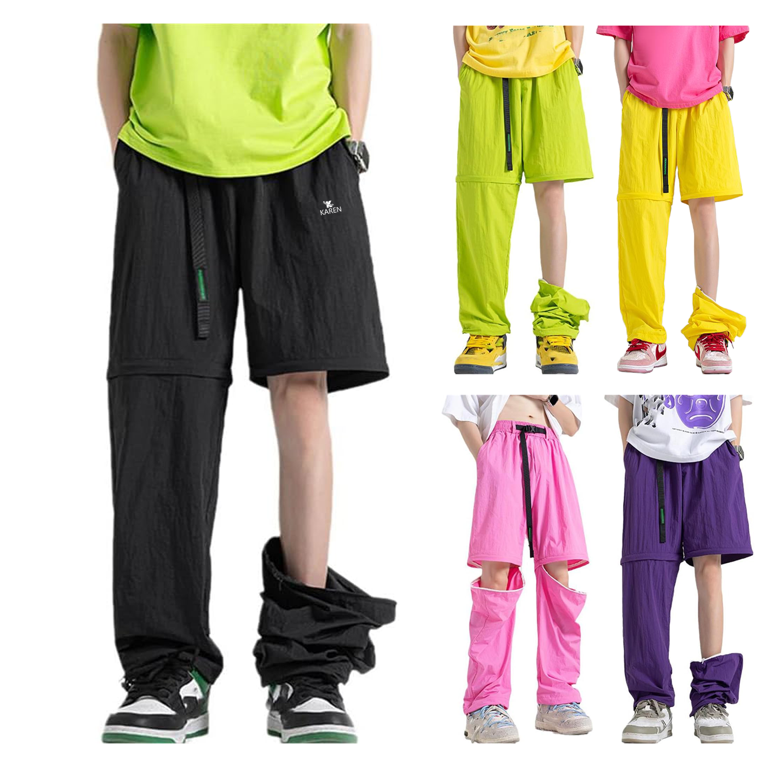 Y2K Baggy Parachute Low Waist Layered Ruched Pants 3