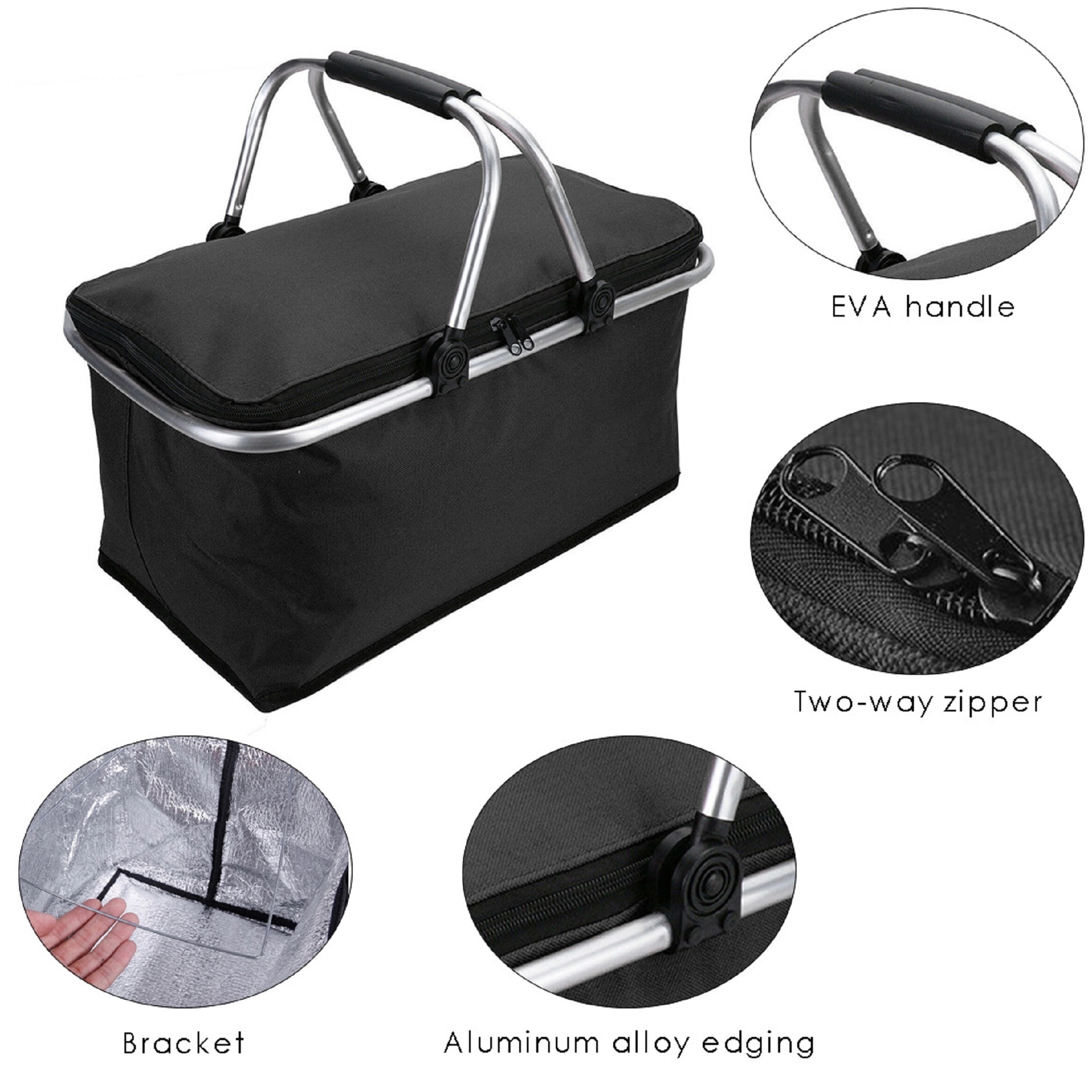 Picnic Folding Shopping Basket MOQ 50PCS 2