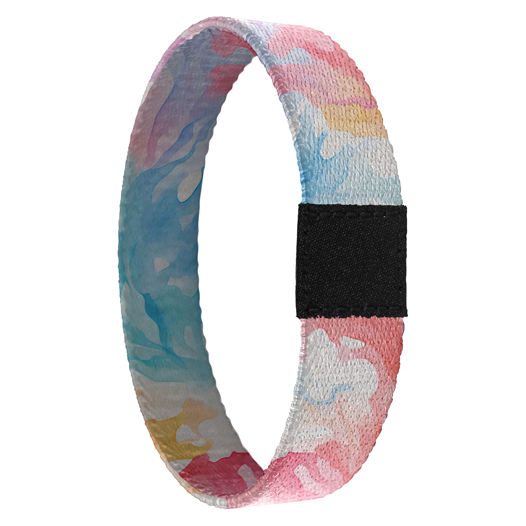 Completely Custom 5/8'' Sublimation Elastic Polyester Wristband With Woven Label 4