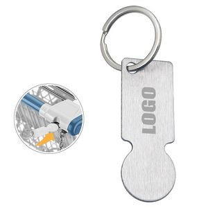 Rectangle Shopping Cart Token Keychain For Trolley Use 18