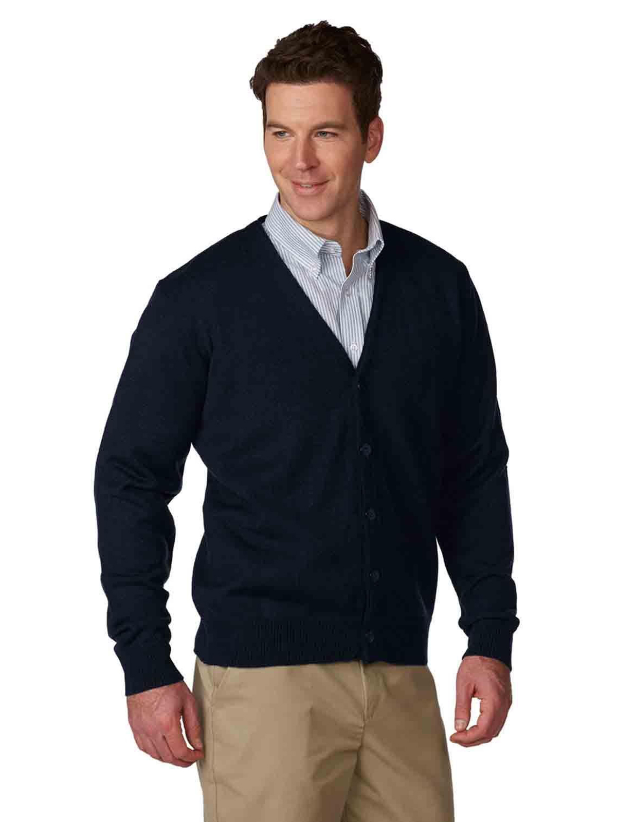 A+ Uniforms - Unisex Jersey Knit 5-Button V-Neck Cardigan Sweater 4