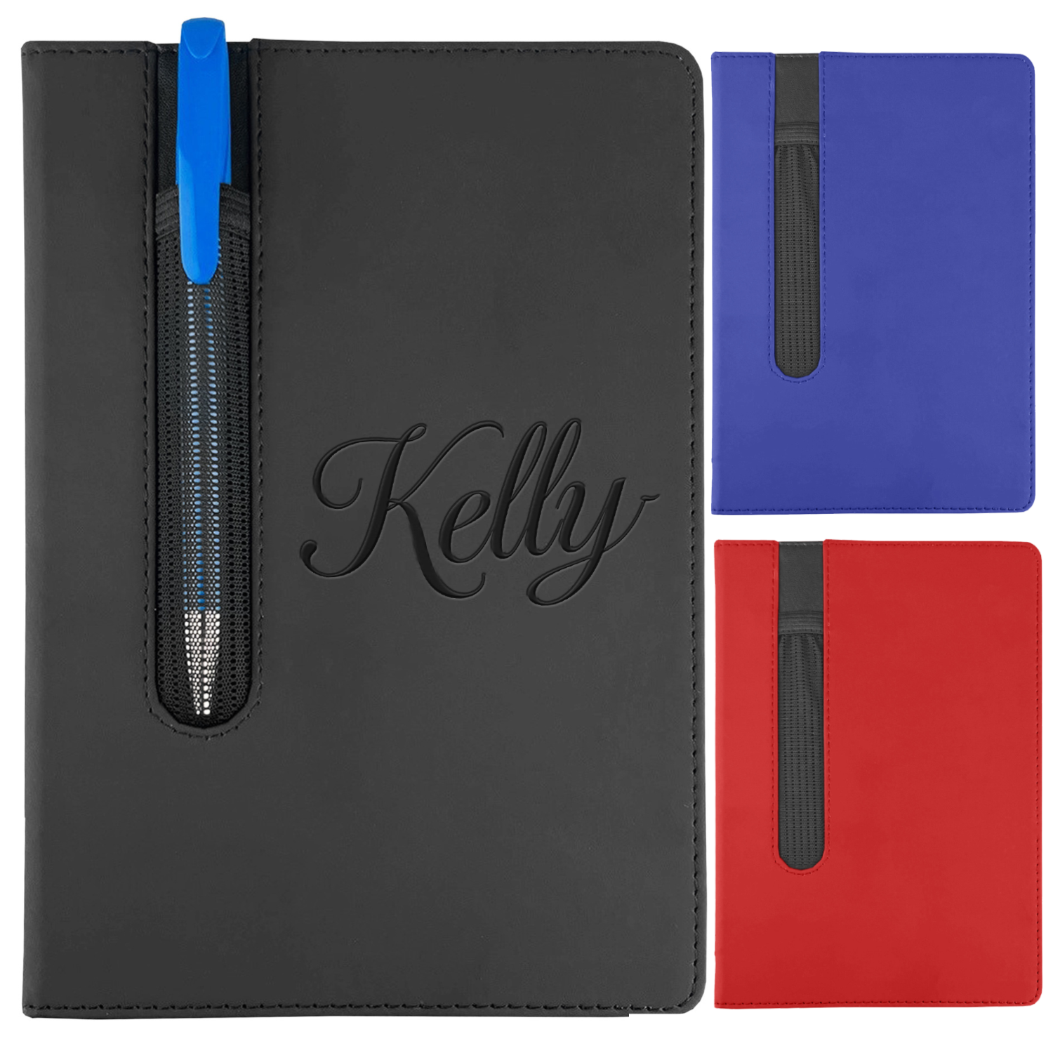 A5 PU Leather Cover Notebook w/ Pen Holder 2