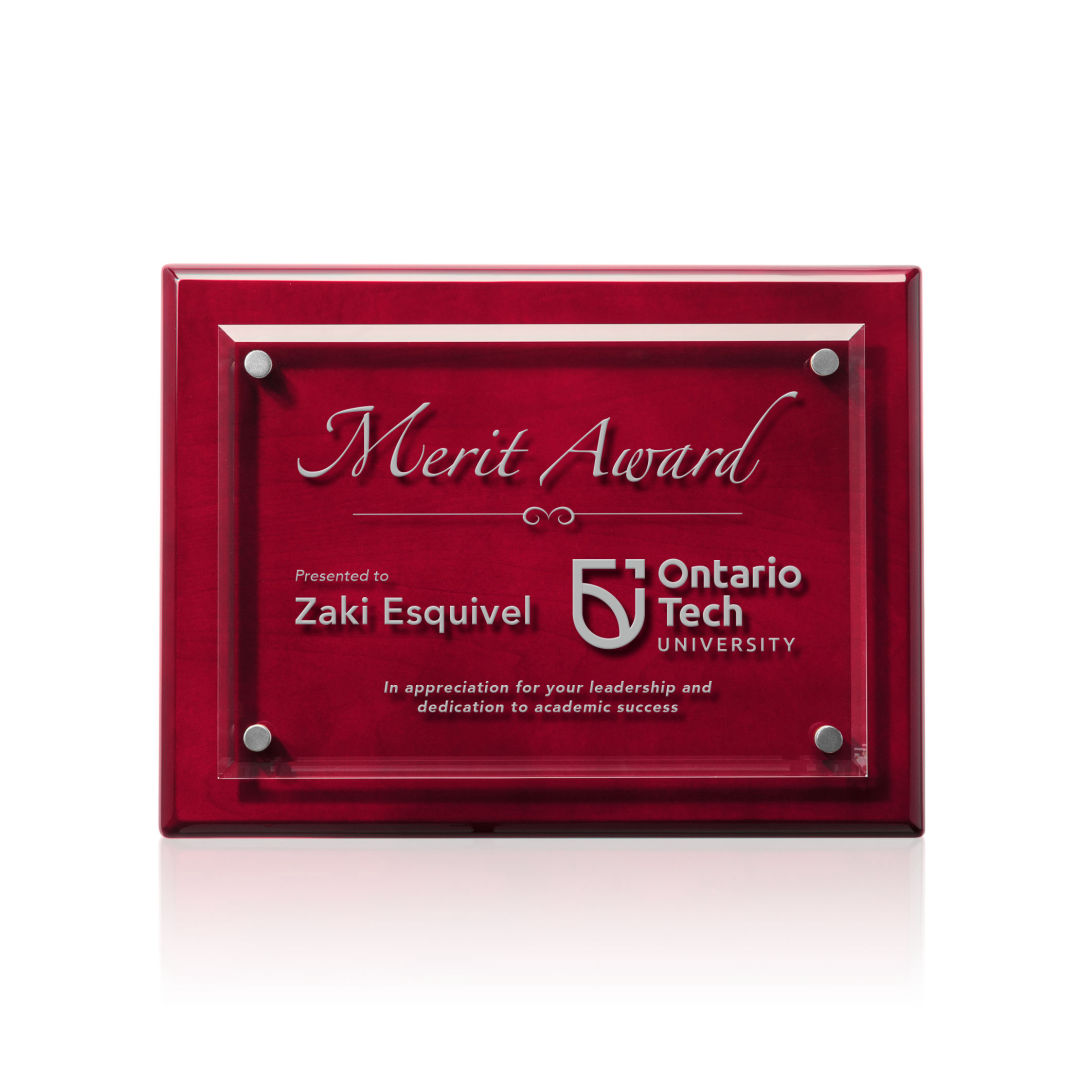 Caledon Plaque - Rosewood/Silver 15
