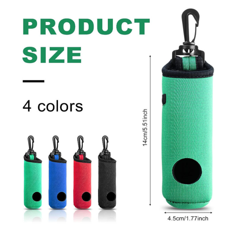 Neoprene Portable Pocket 3pc Golf Ball Washer Pouch 5