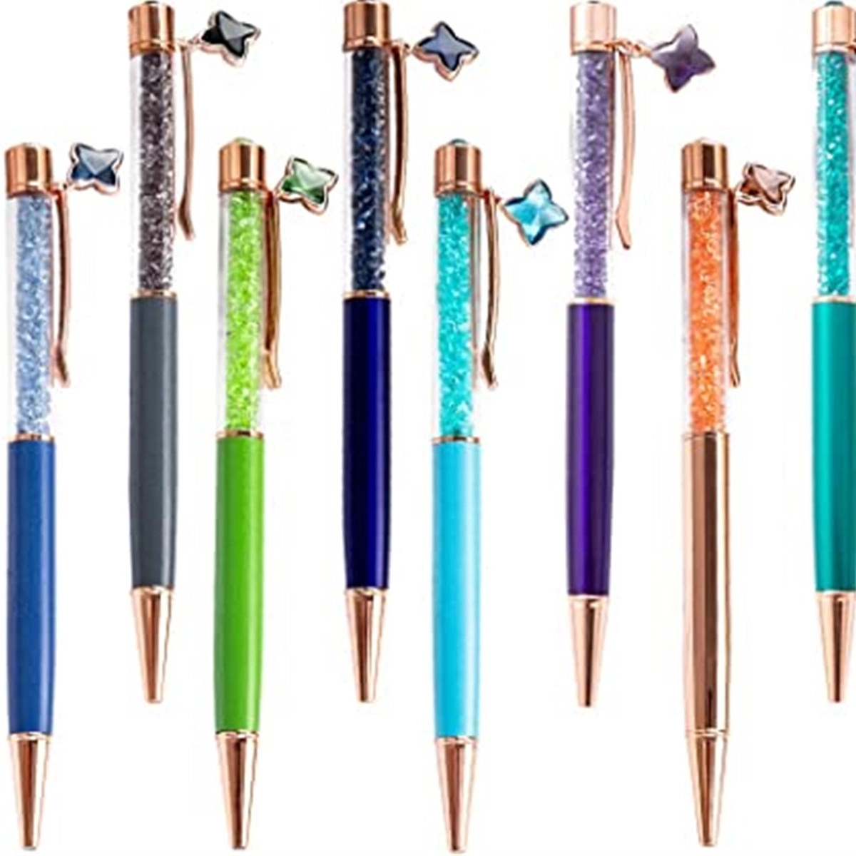 Crystal Pen Four-leaf Clover Pendant Multi-color Metal Ballp 2