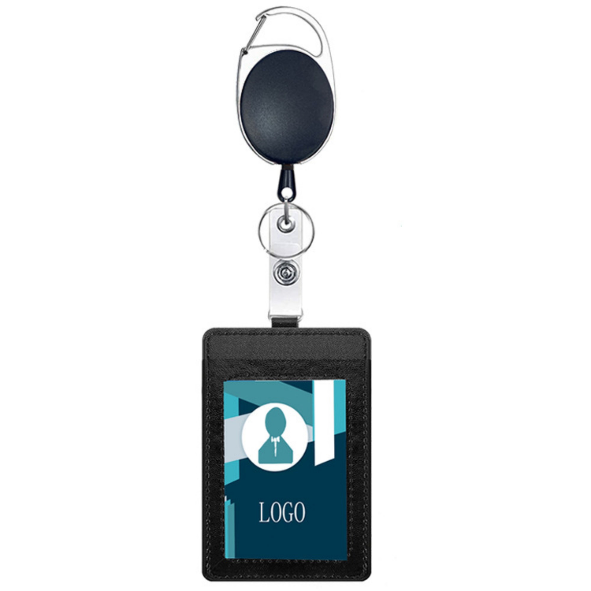 Retractable PU Leather Card Holder 2