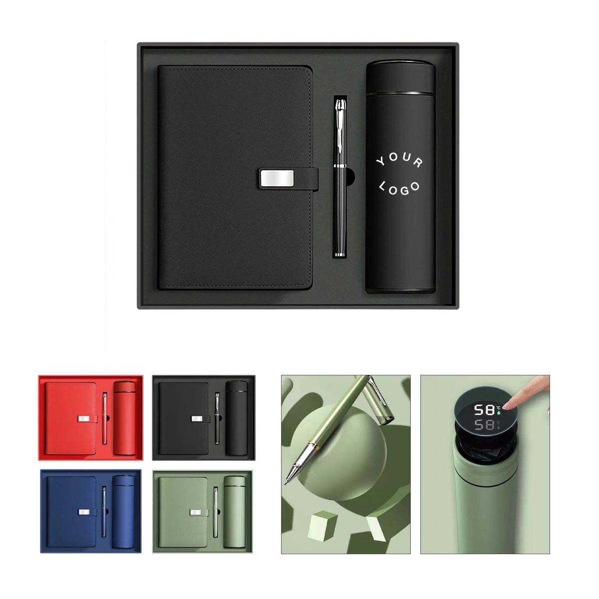 17oz Stainless Steel Tumbler Gift Set with Notebook 1