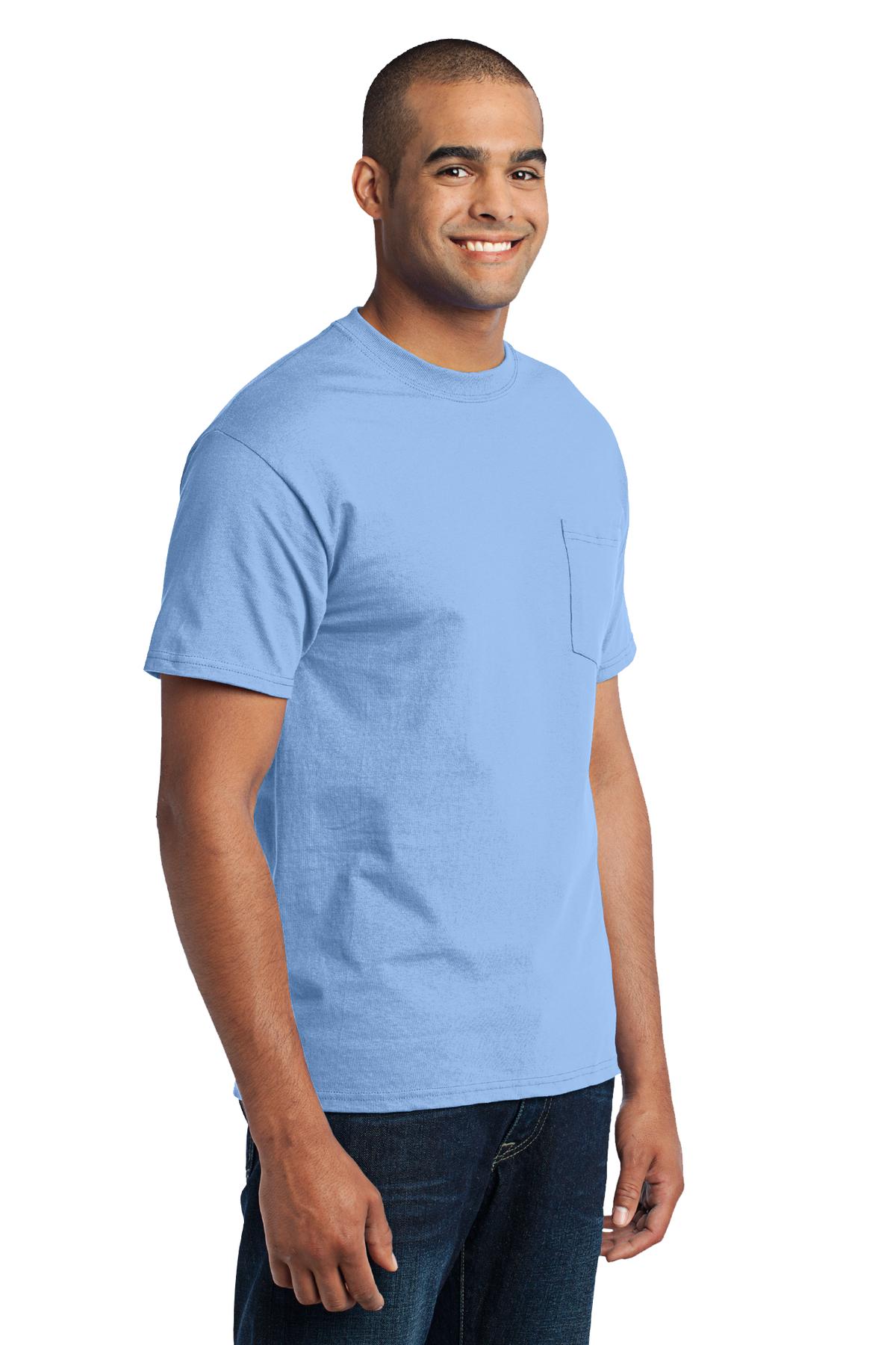 Port & Co Core Blend Pocket Tee. PC55P 83