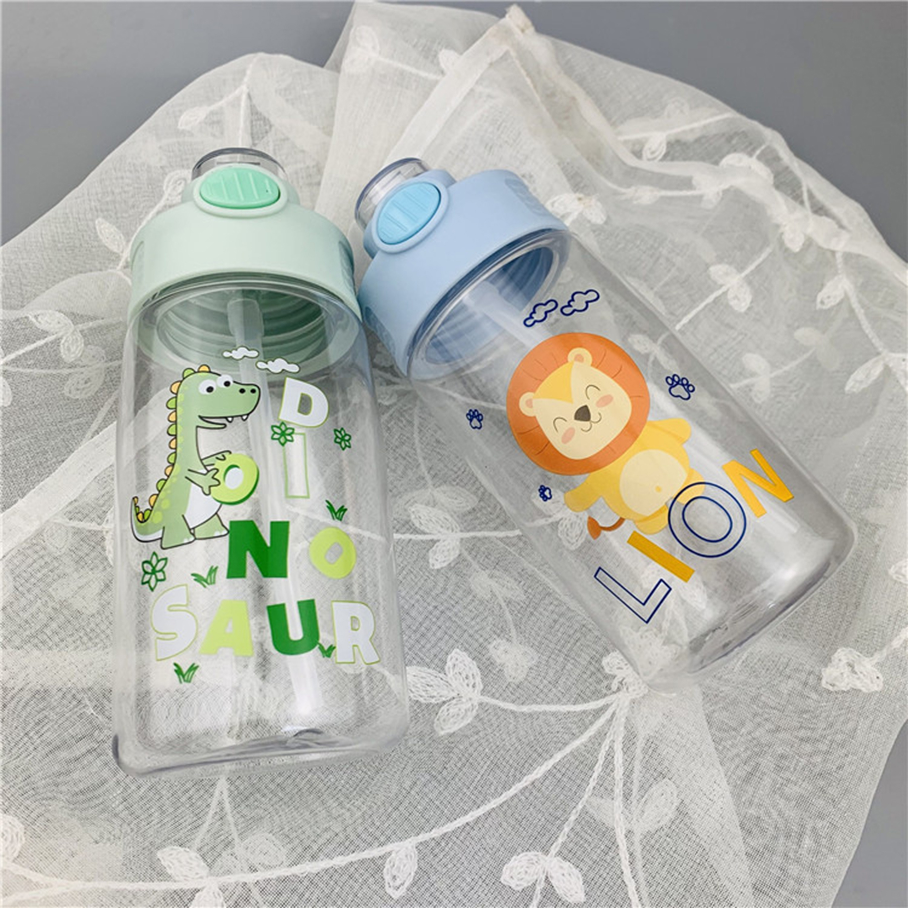 Cute Water Bottle With Straw 3