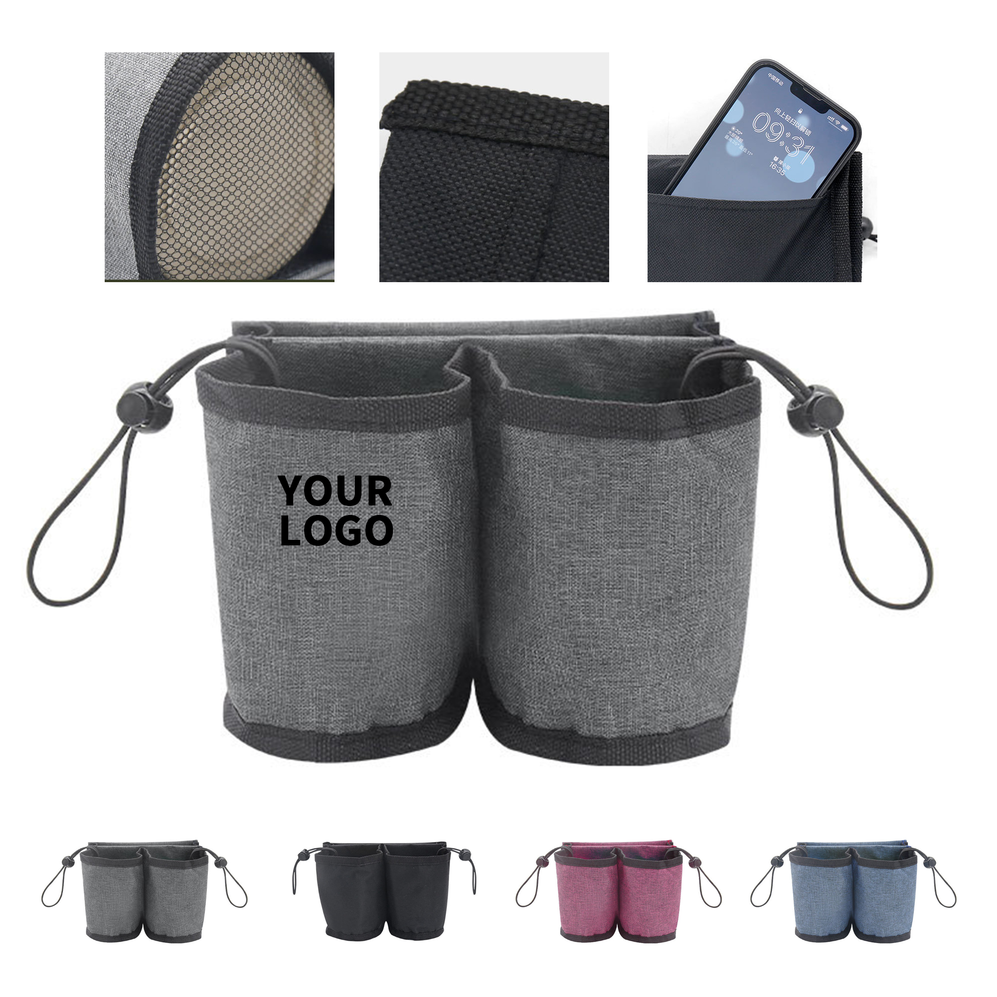 Oxford Luggage Cup Holder Sleeve 6.7" Length X 4.5" Width 8