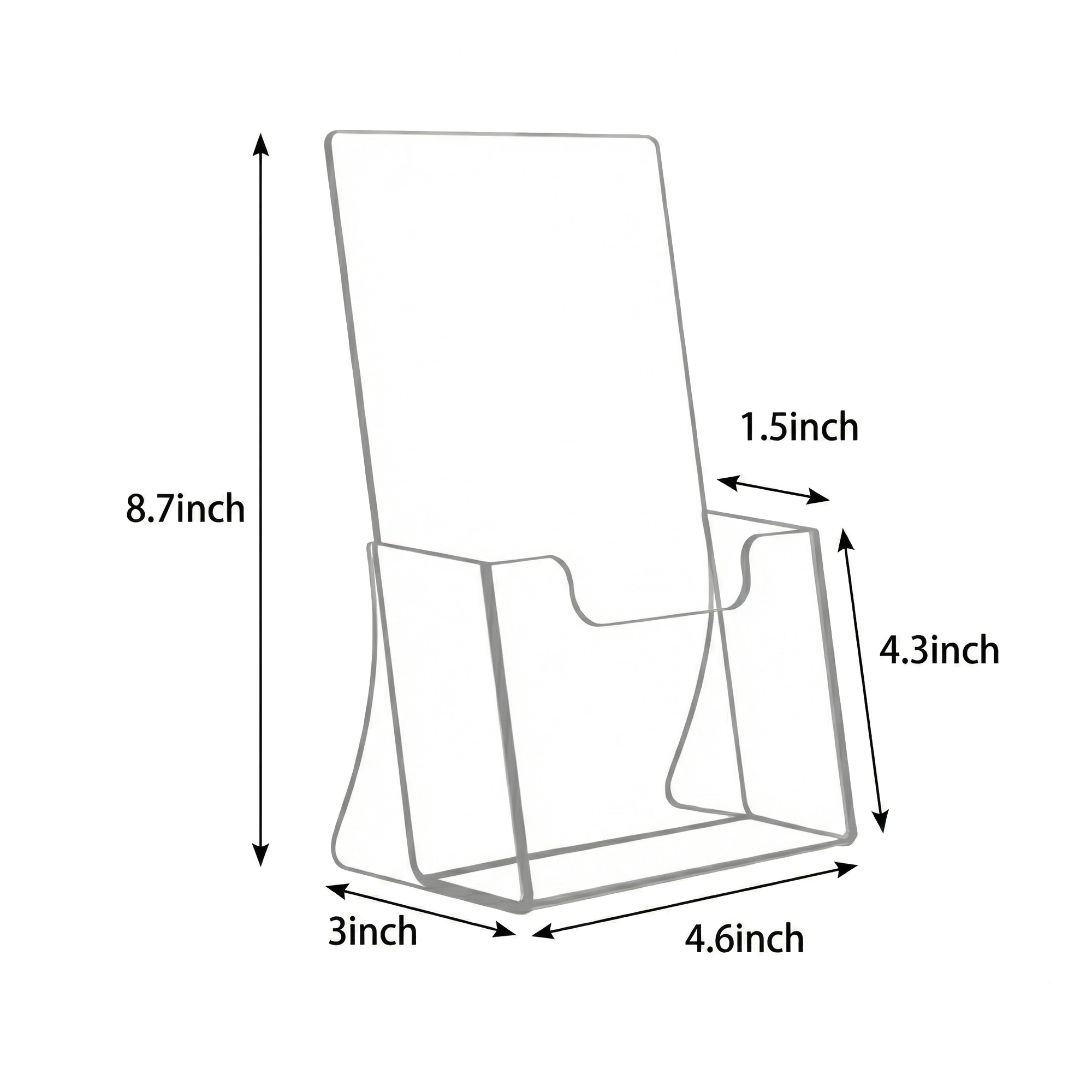 Clear Acrylic Crystal Brochure Display Stand Holder 3