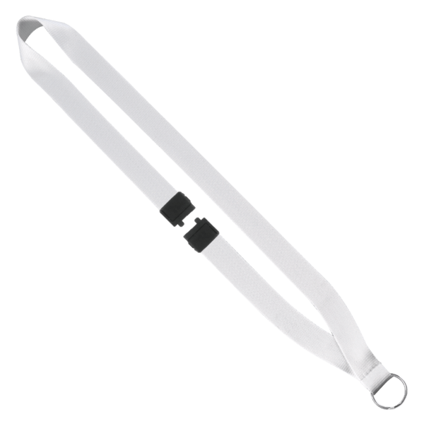3/4" Dye-Sublimated Lanyard with Silver Tone Metal Crimp & Split Ring 18