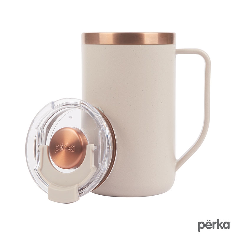 Perka® Guji 15 oz. Recycled Steel and Coffee Grounds Mug 14