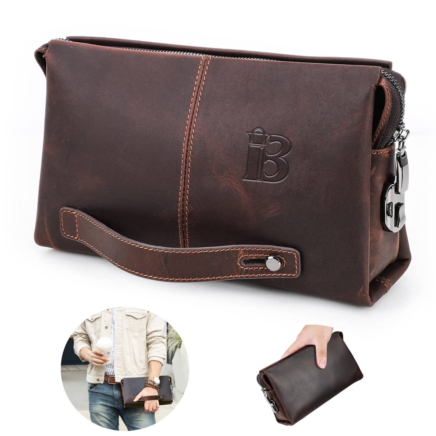 Genuine Leather Clutch Purse Bag For Man 2