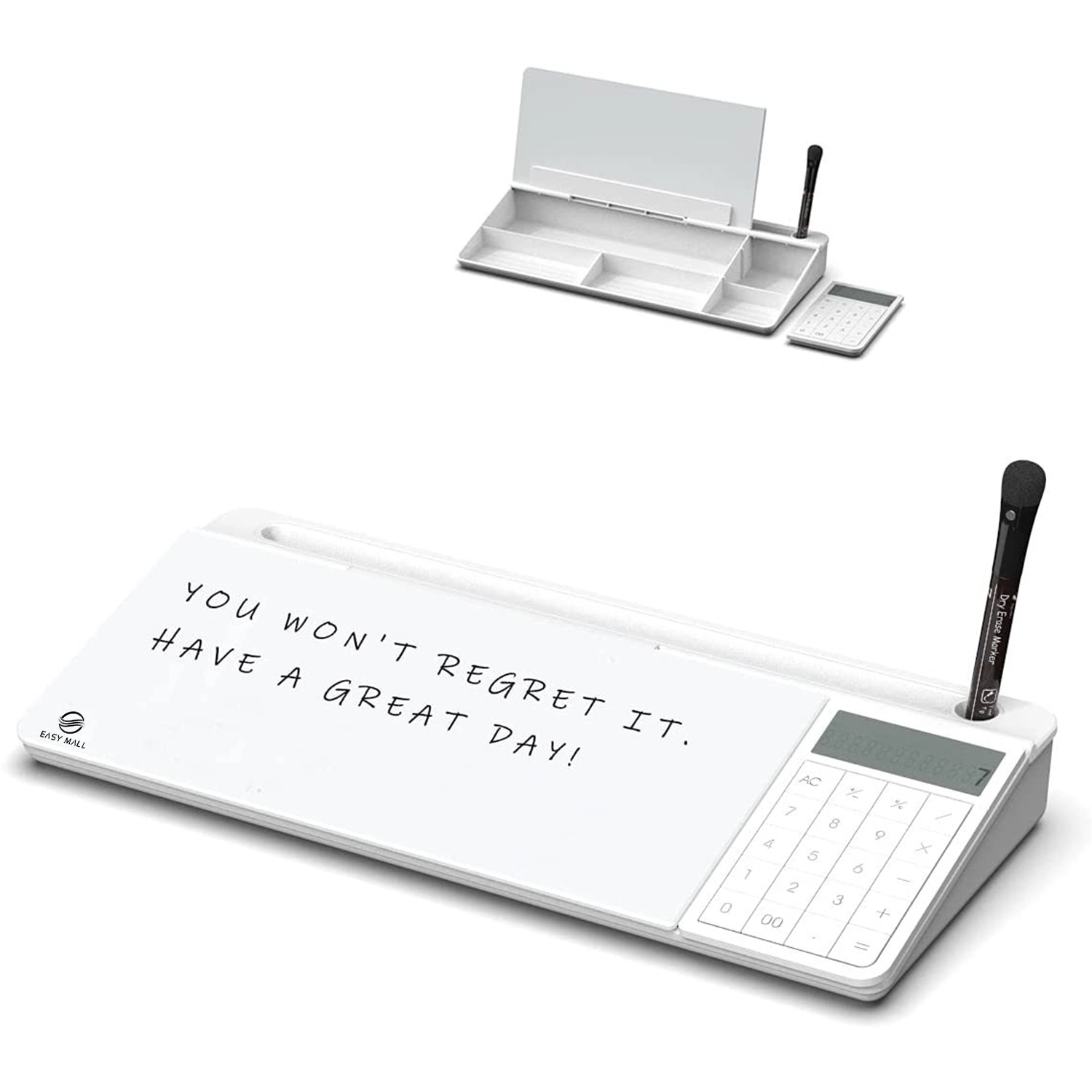 Glass Desktop Whiteboard with Calculator, custom desk accessory with logo imprint 2