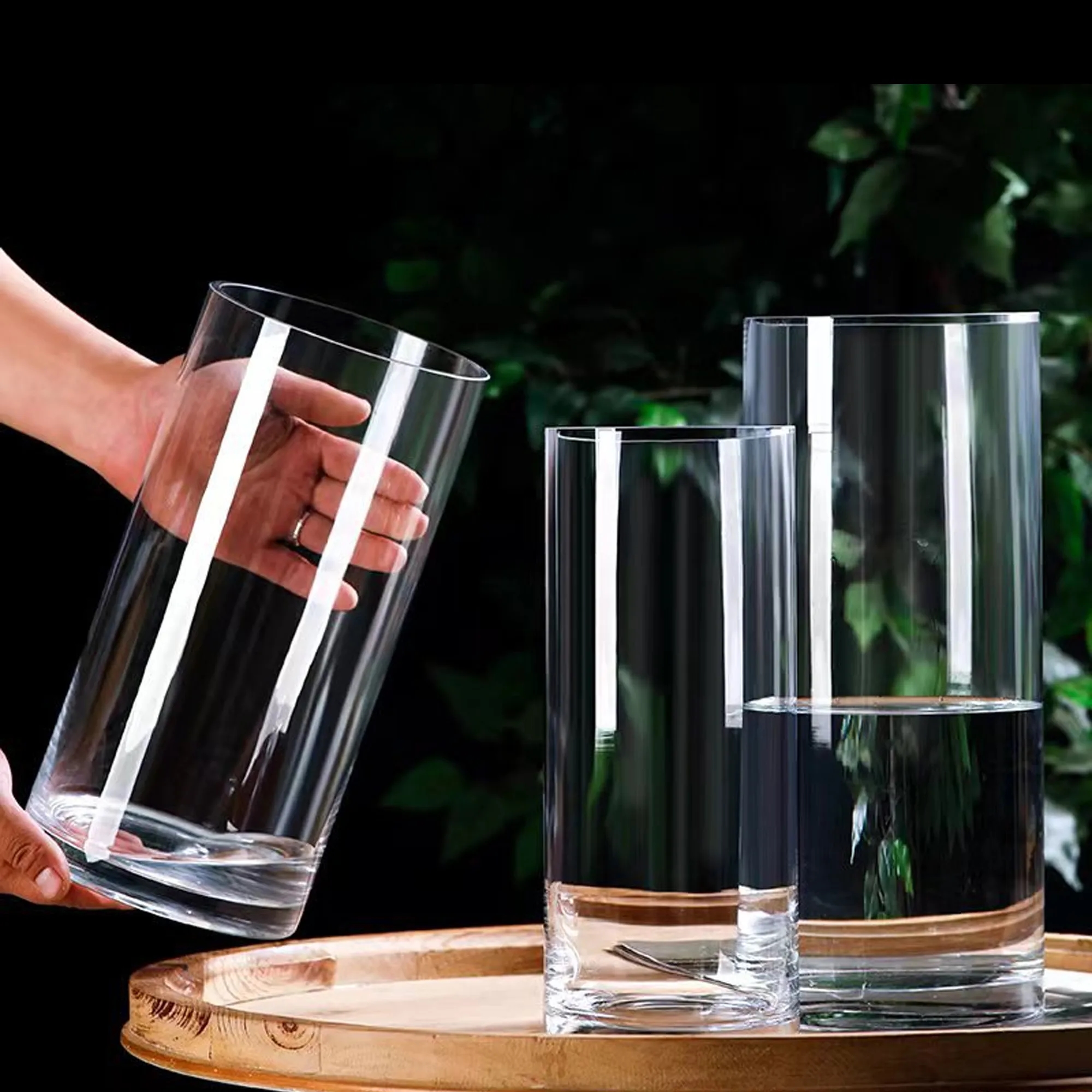 8oz Glass Flower Vases 6