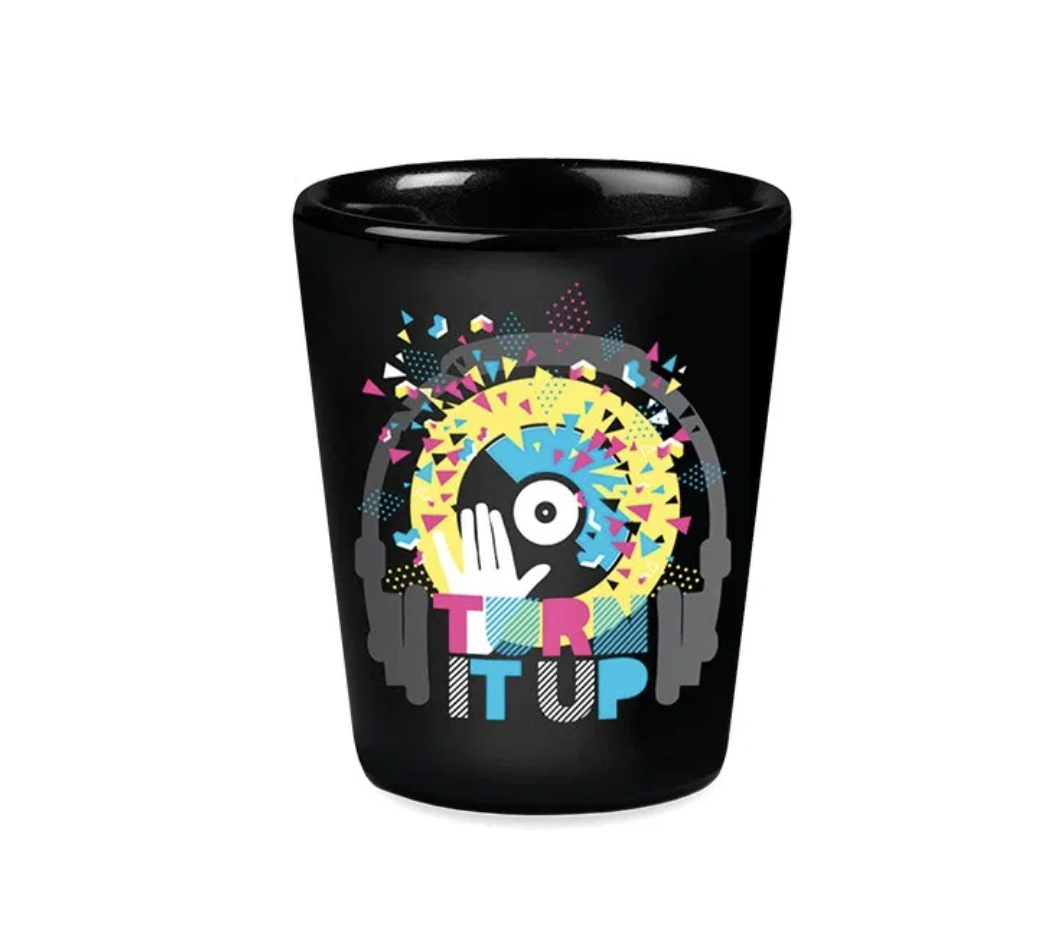 2 Oz. Black Ceramic Shot Glass