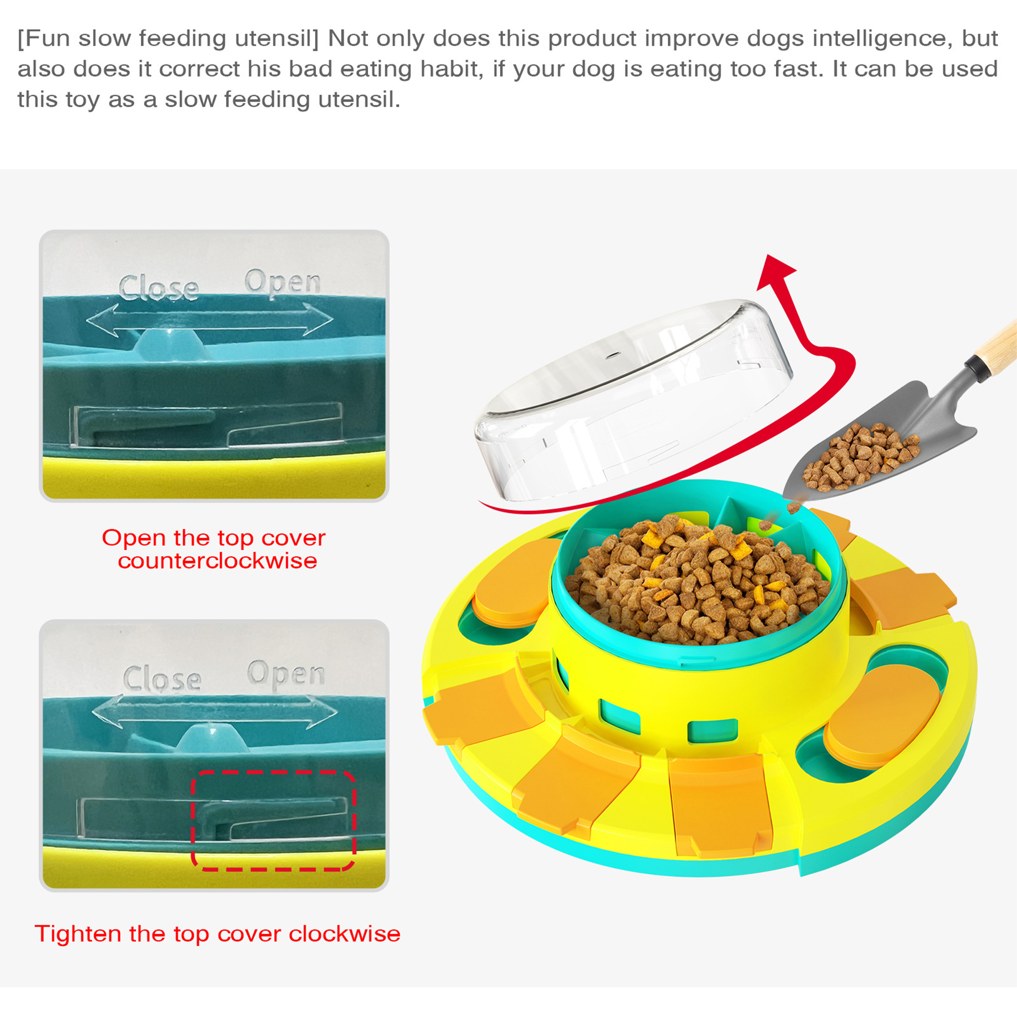 Pressing Leaking Food Pet Slow-feed Bowl 1